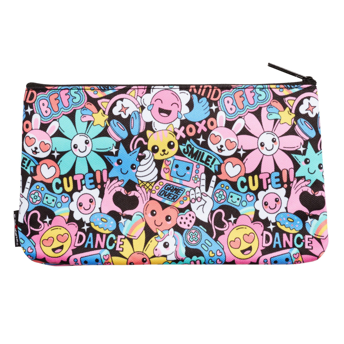 Smiggle – Bright Side Federmäppchen und Handtasche mit Namensschild