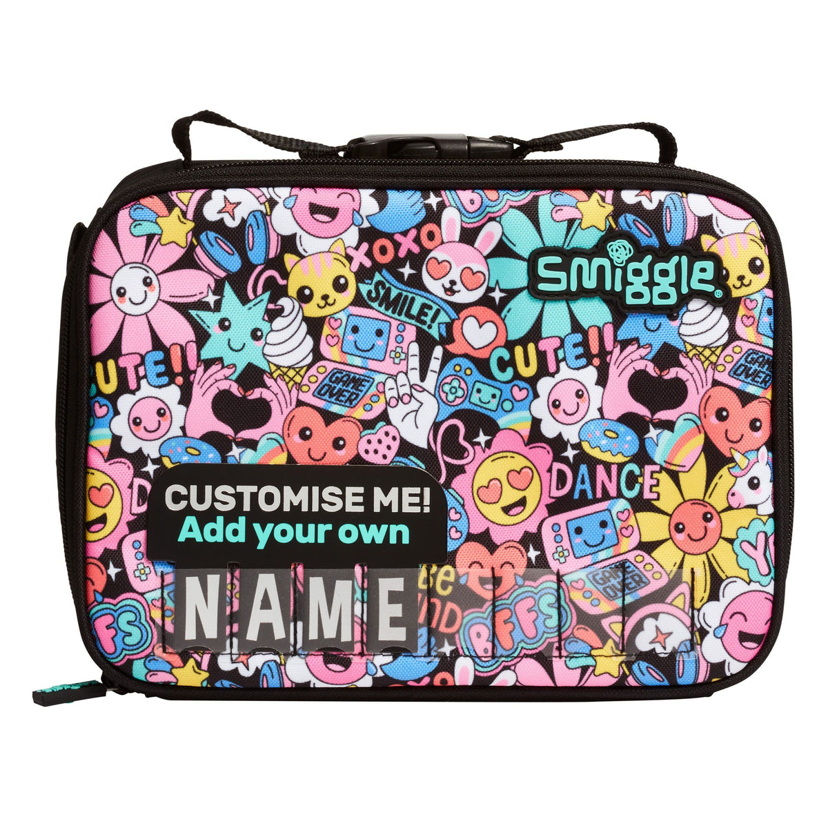 Smiggle – quadratische Lunchbox „Bright Side“.