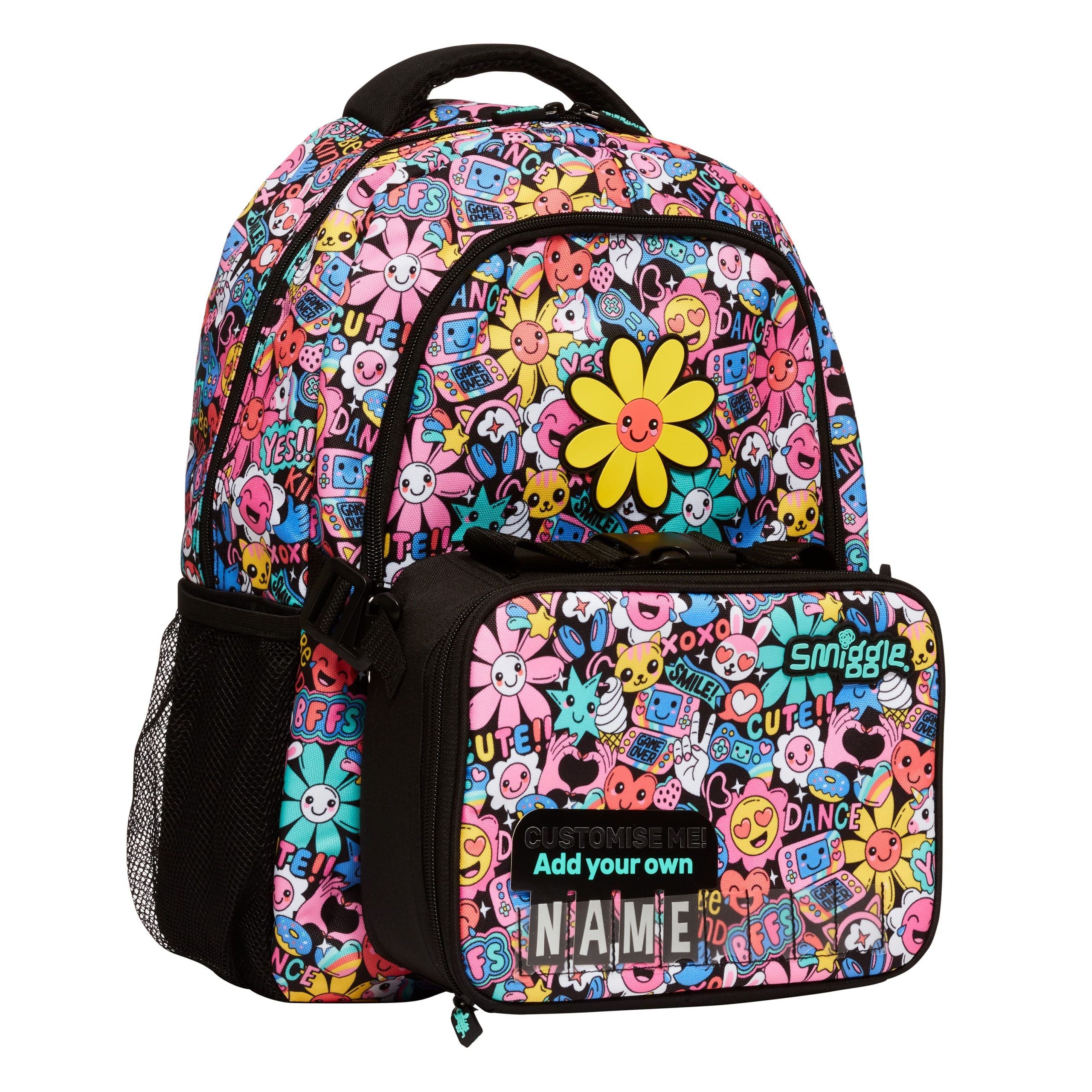 Smiggle – quadratische Lunchbox „Bright Side“.