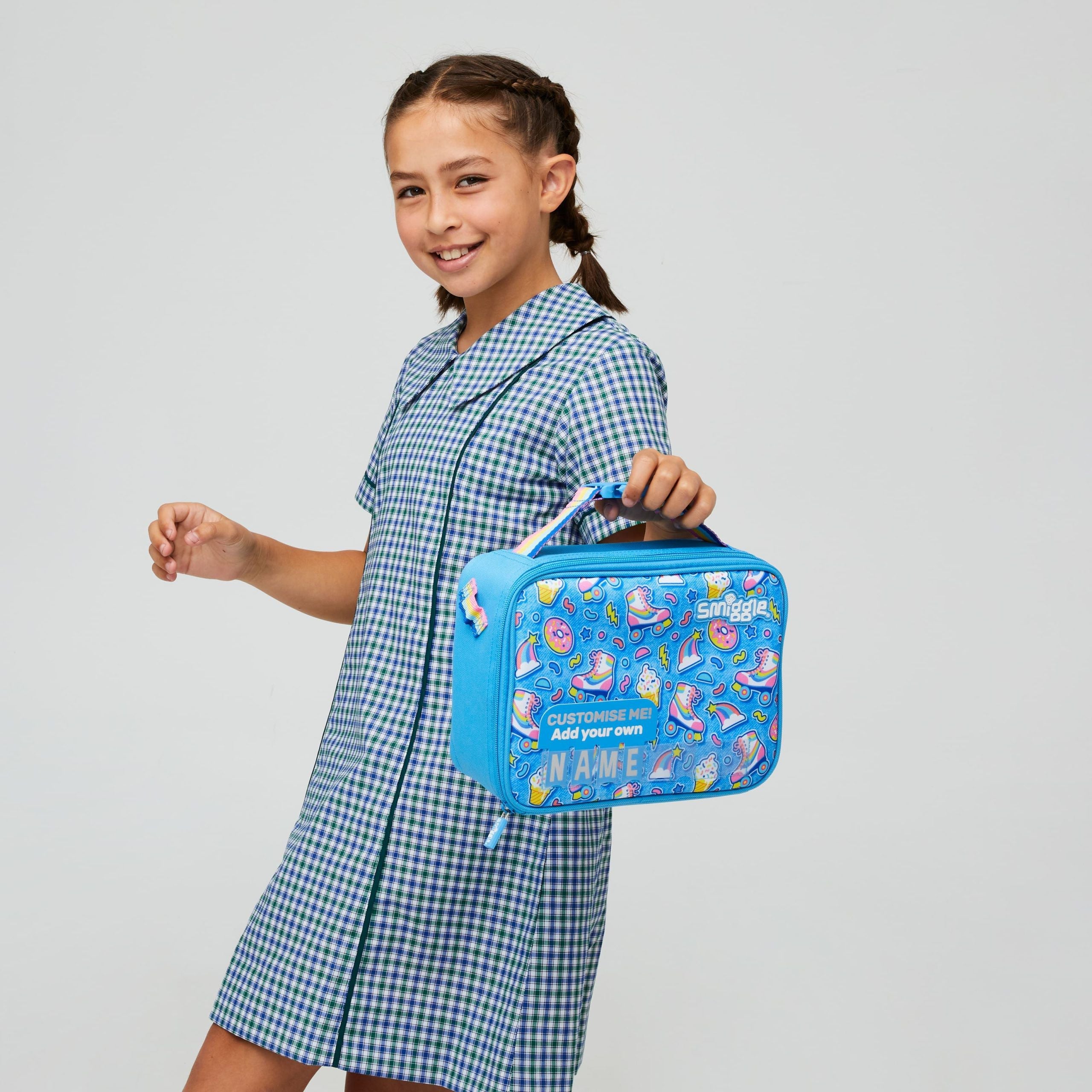 Smiggle – quadratische Lunchbox „Bright Side“.