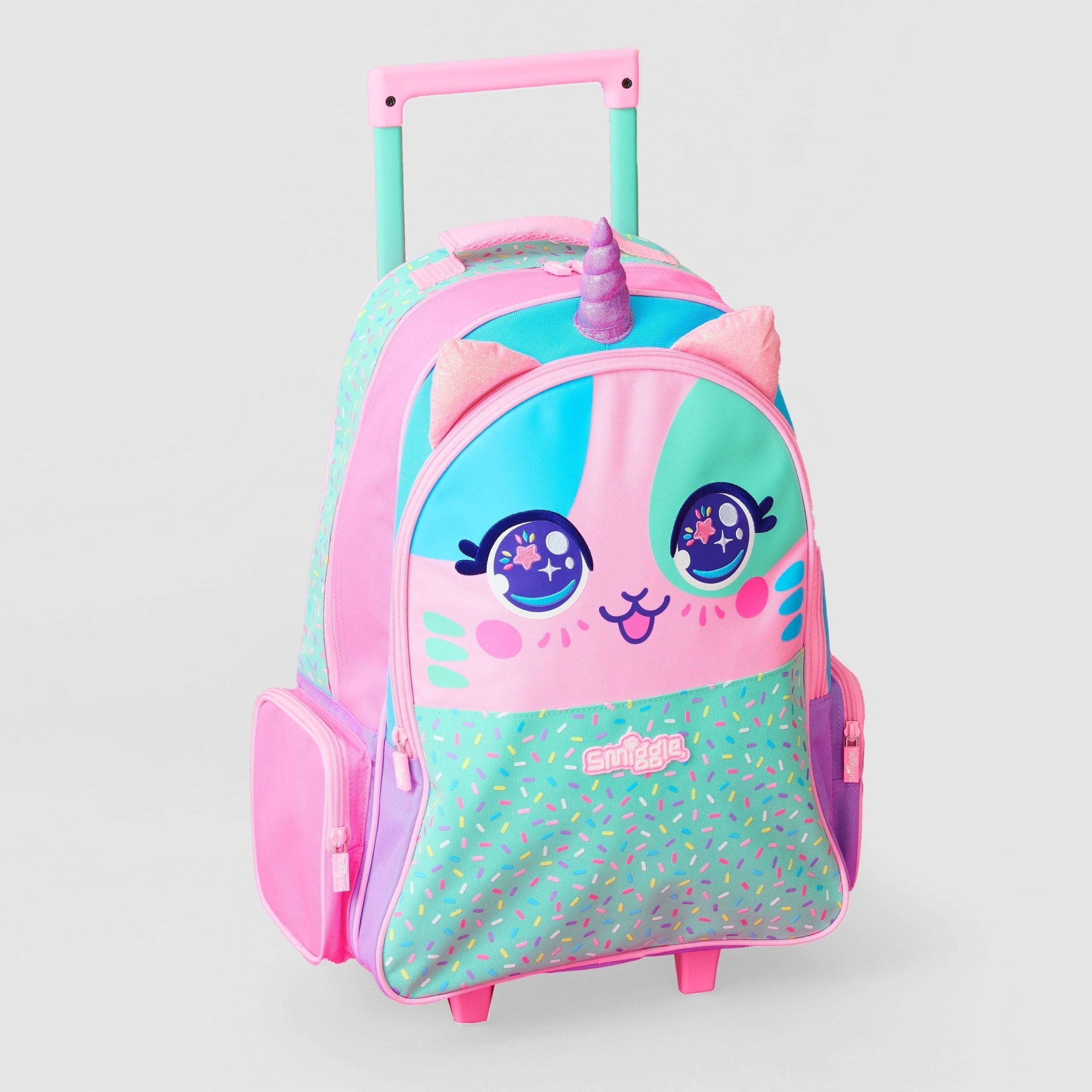 Smiggle - Budz Kinderwagen-Tasche mit beleuchteten Rollen
