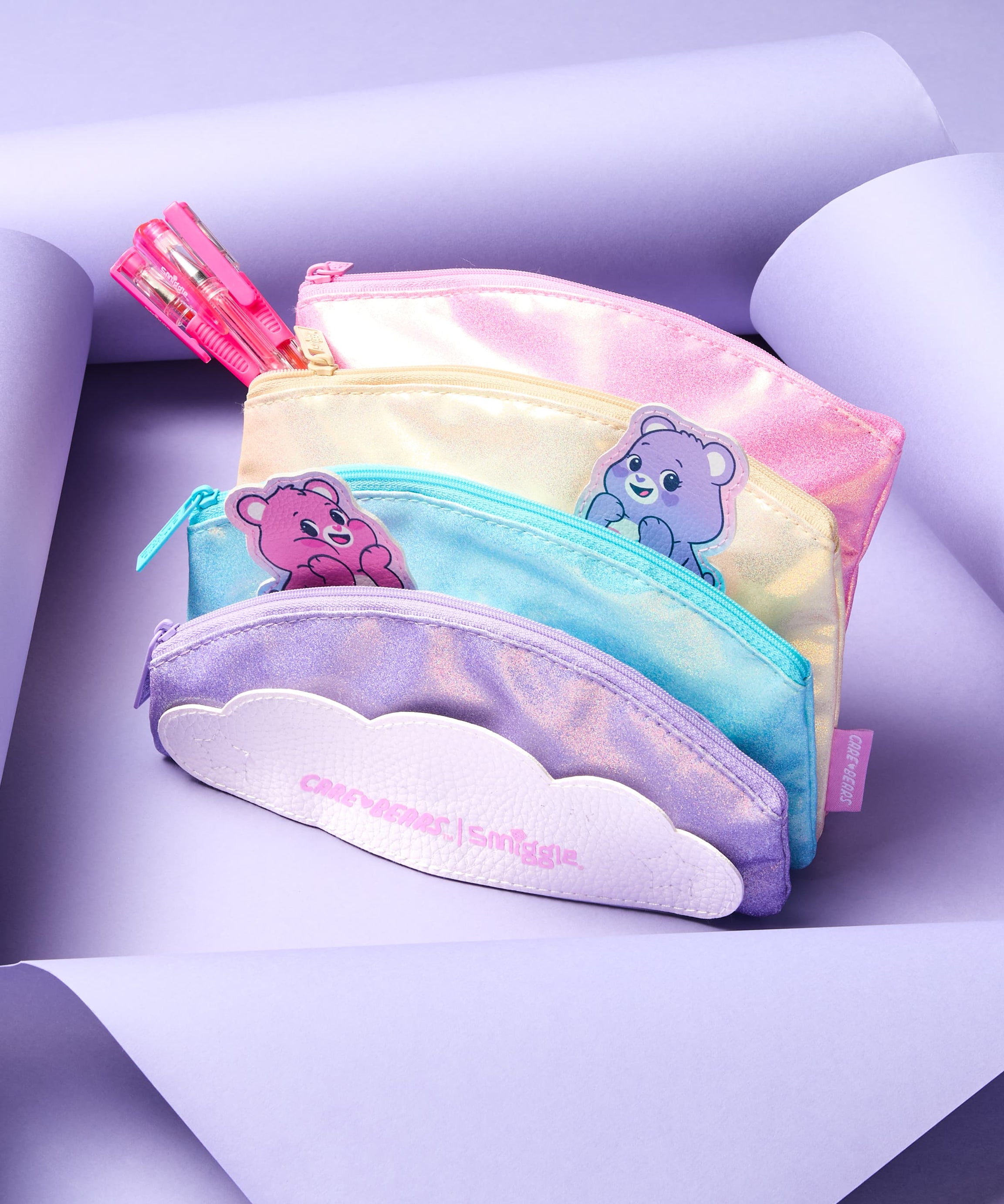 Smiggle - Care Bears Çok Cepli Kalem Kutusu