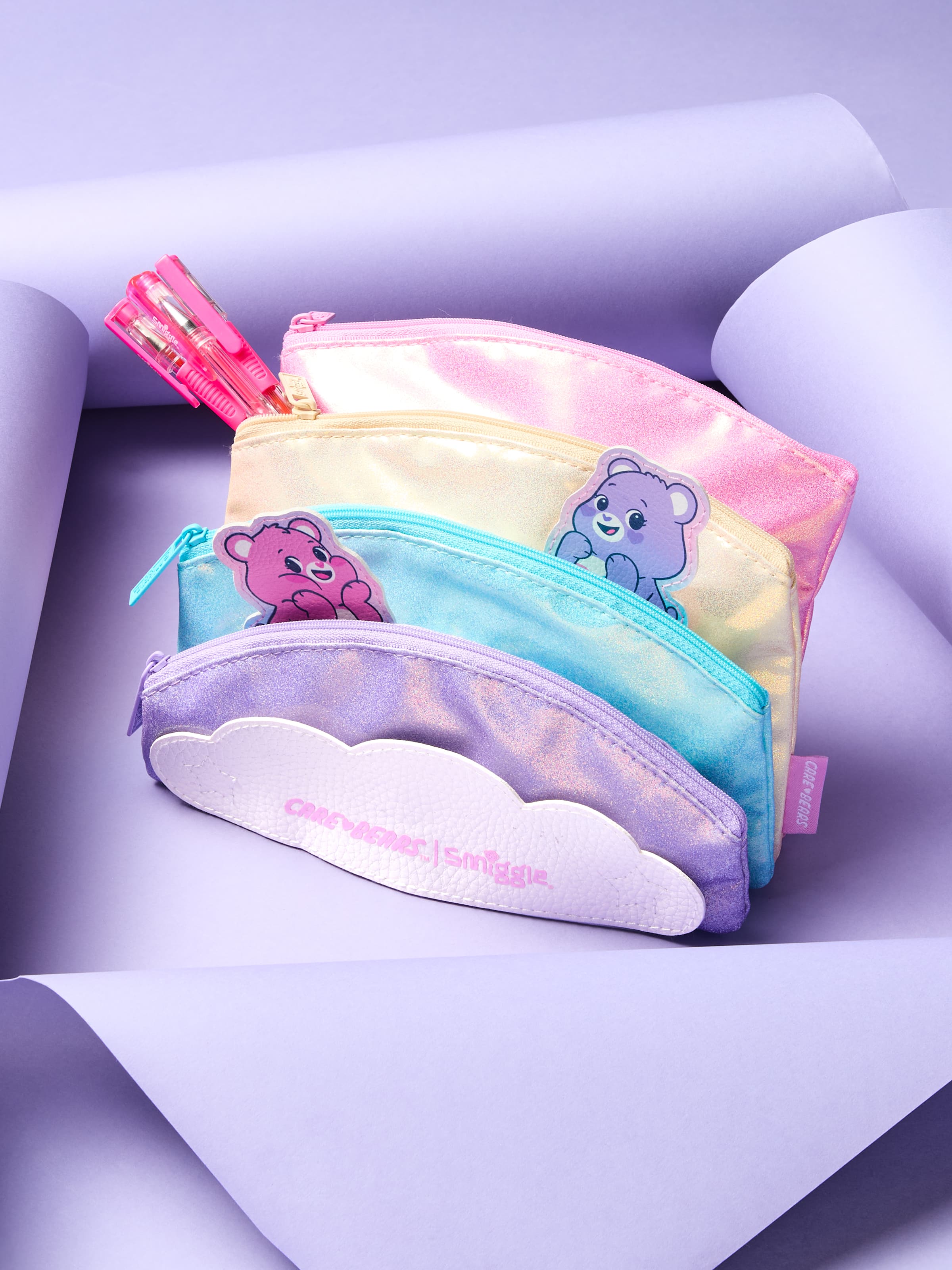 Smiggle - Care Bears Çok Cepli Kalem Kutusu