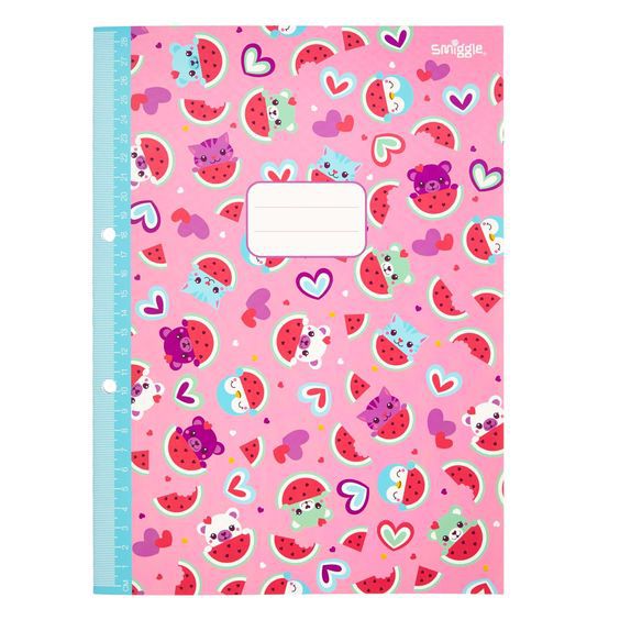 Smiggle – Liniertes und liniertes A4-Notizbuch mit 64 Seiten