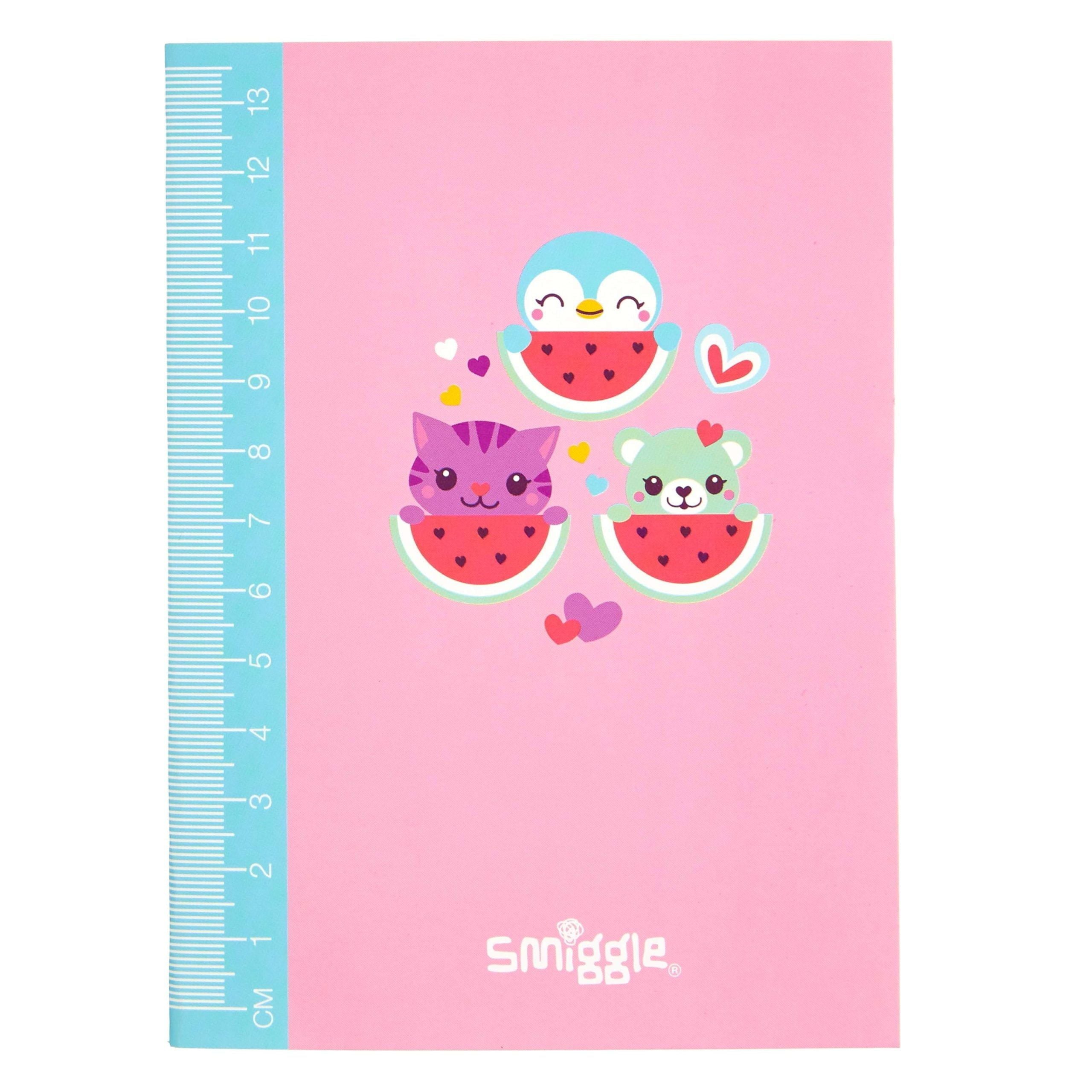 Smiggle – Liniertes und liniertes A6-Notizbuch mit 64 Seiten