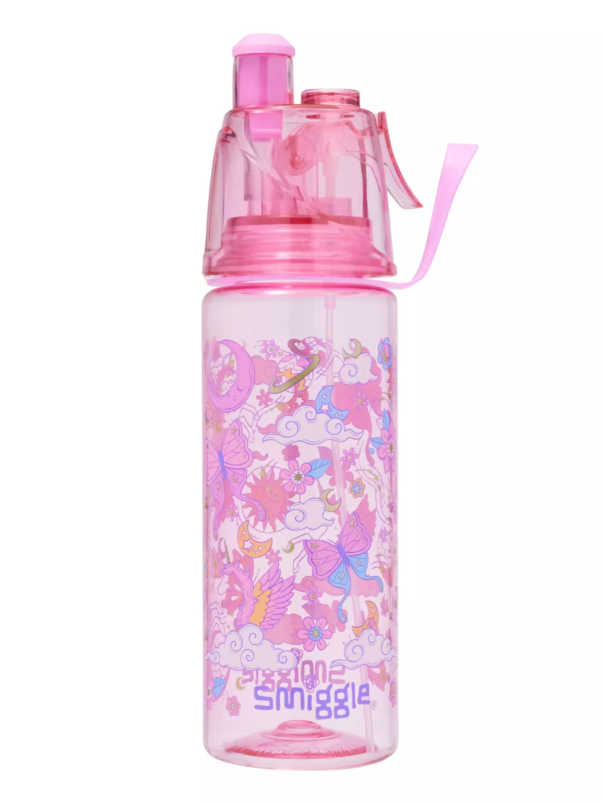Smiggle – Cosmos 560 ml BPA-freie Wasserflasche mit Wasserspray