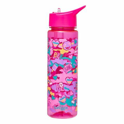 Smiggle - Dash BPA-freier 750ml Trinkflasche mit Strohhalm
