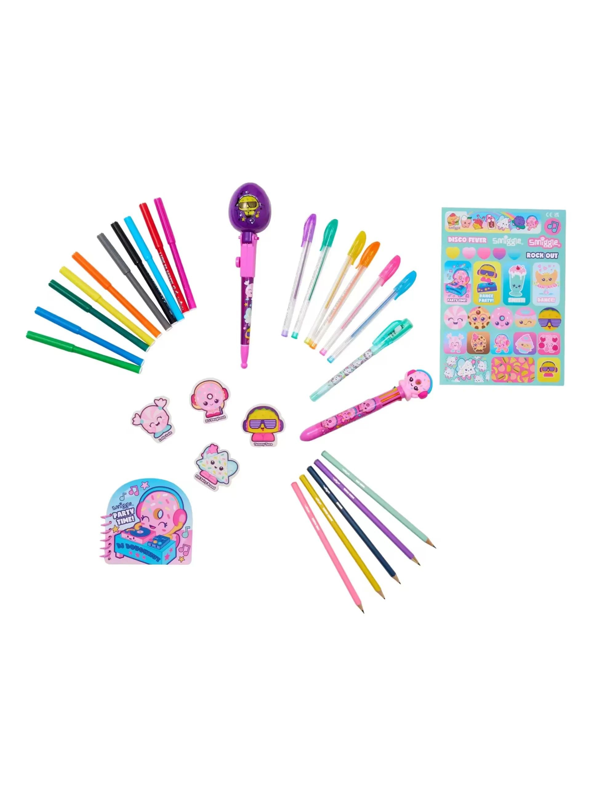 Smiggle – Set aus Notizbuch, Radiergummi, Stift und Malpapier