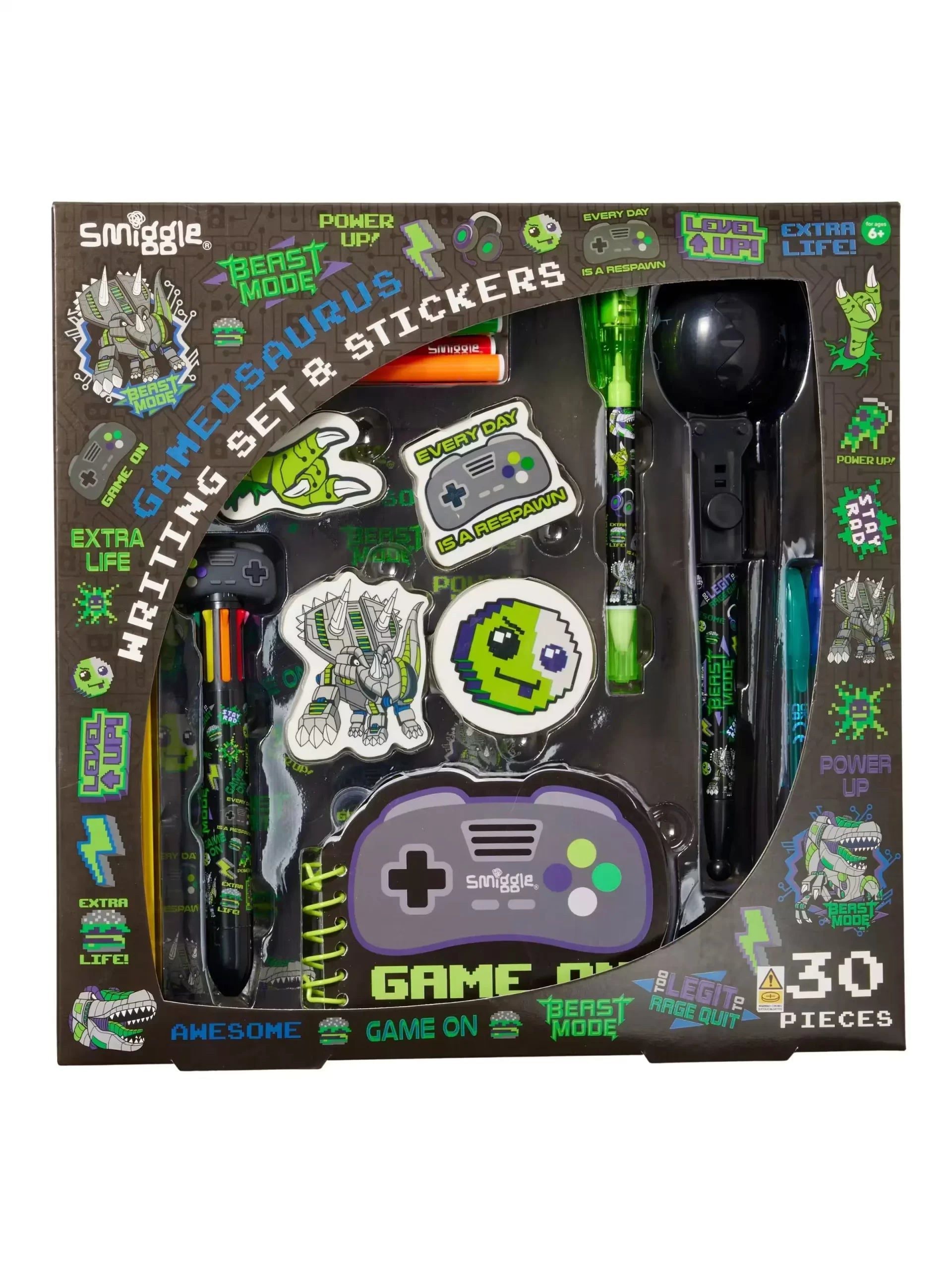Smiggle – Set aus Notizbuch, Radiergummi, Stift und Malpapier