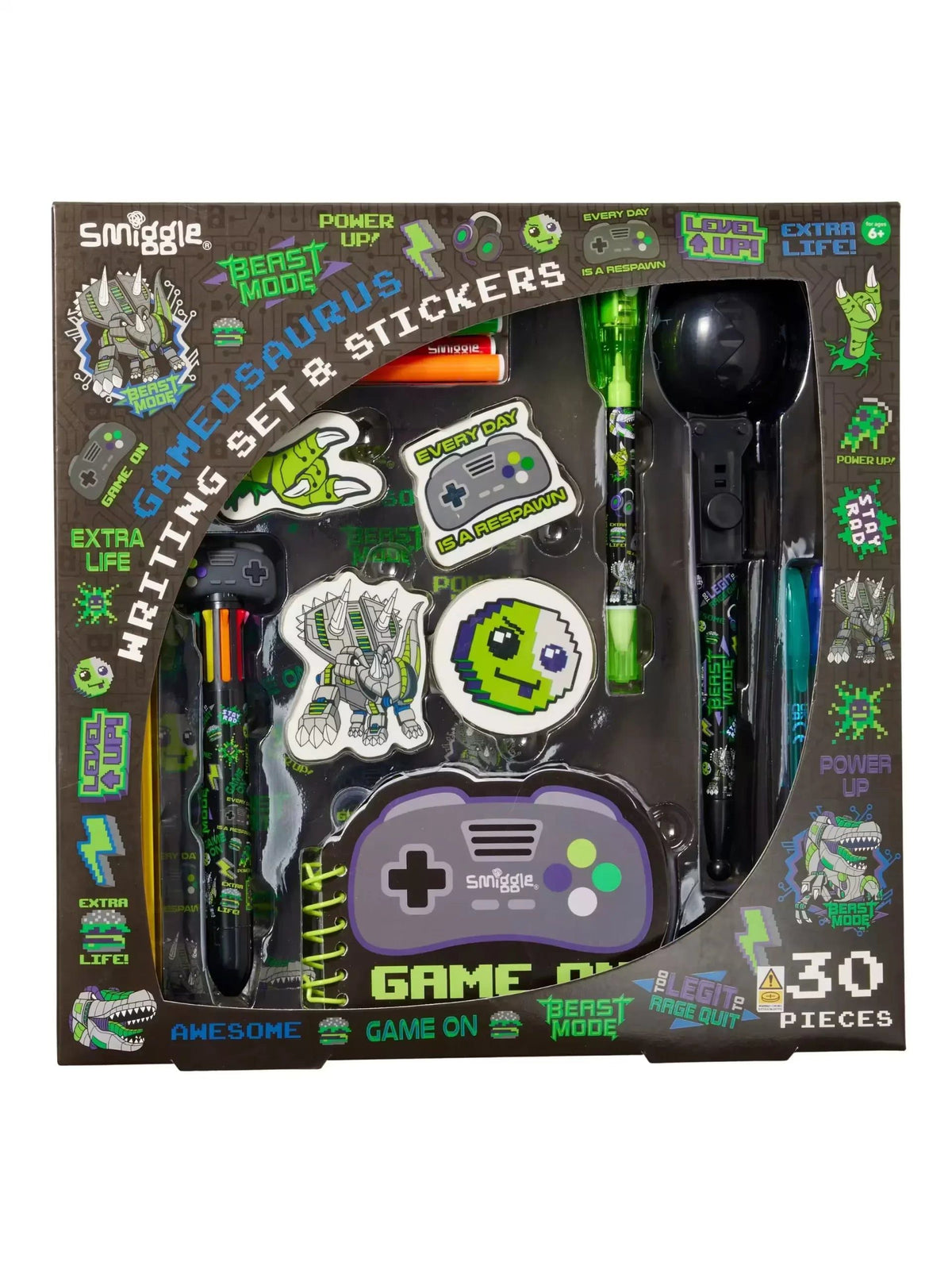 Smiggle – Set aus Notizbuch, Radiergummi, Stift und Malpapier