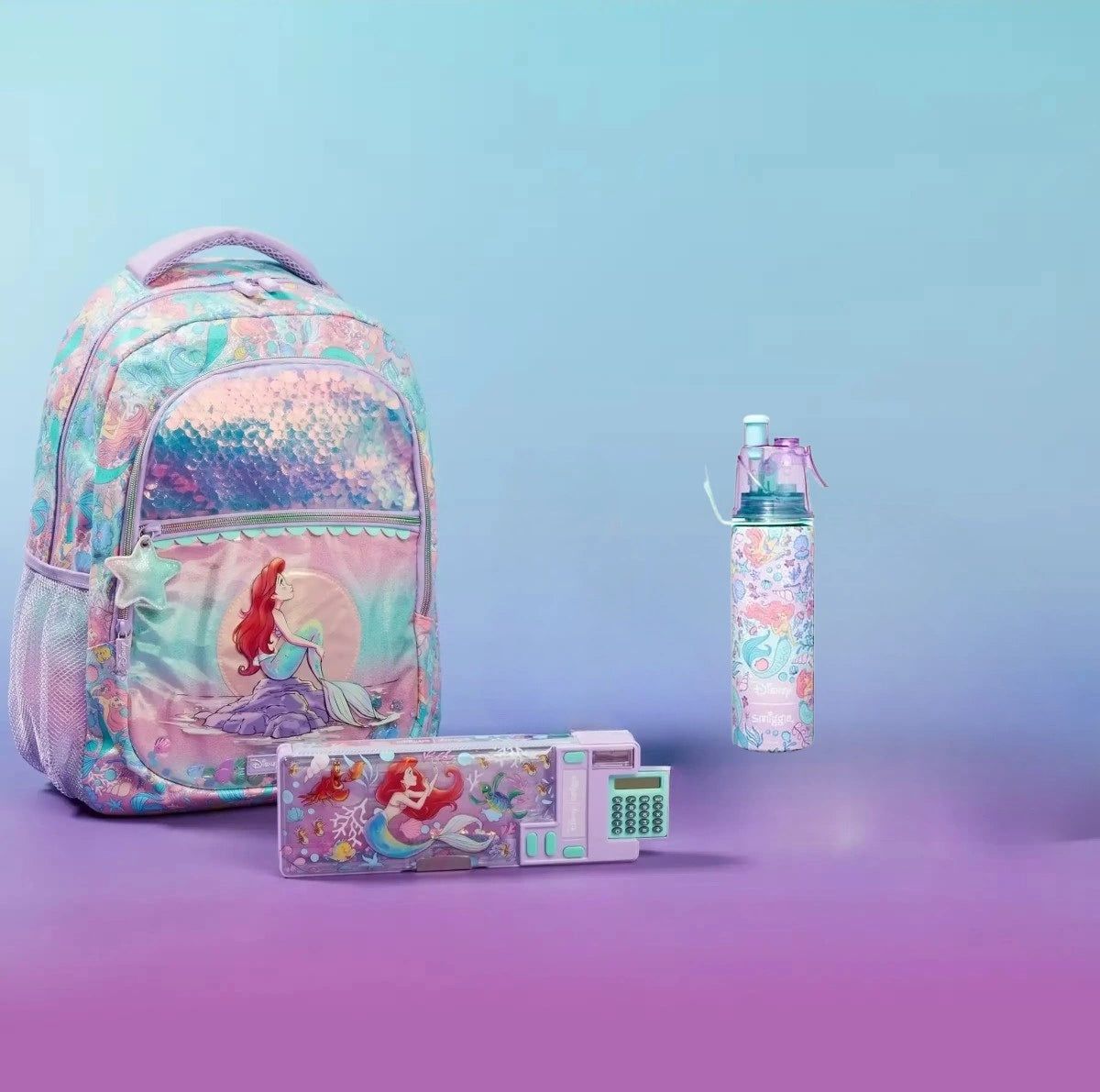 Smiggle – Disney Prinzessin Arielle 3-teiliges Schulranzen-Set