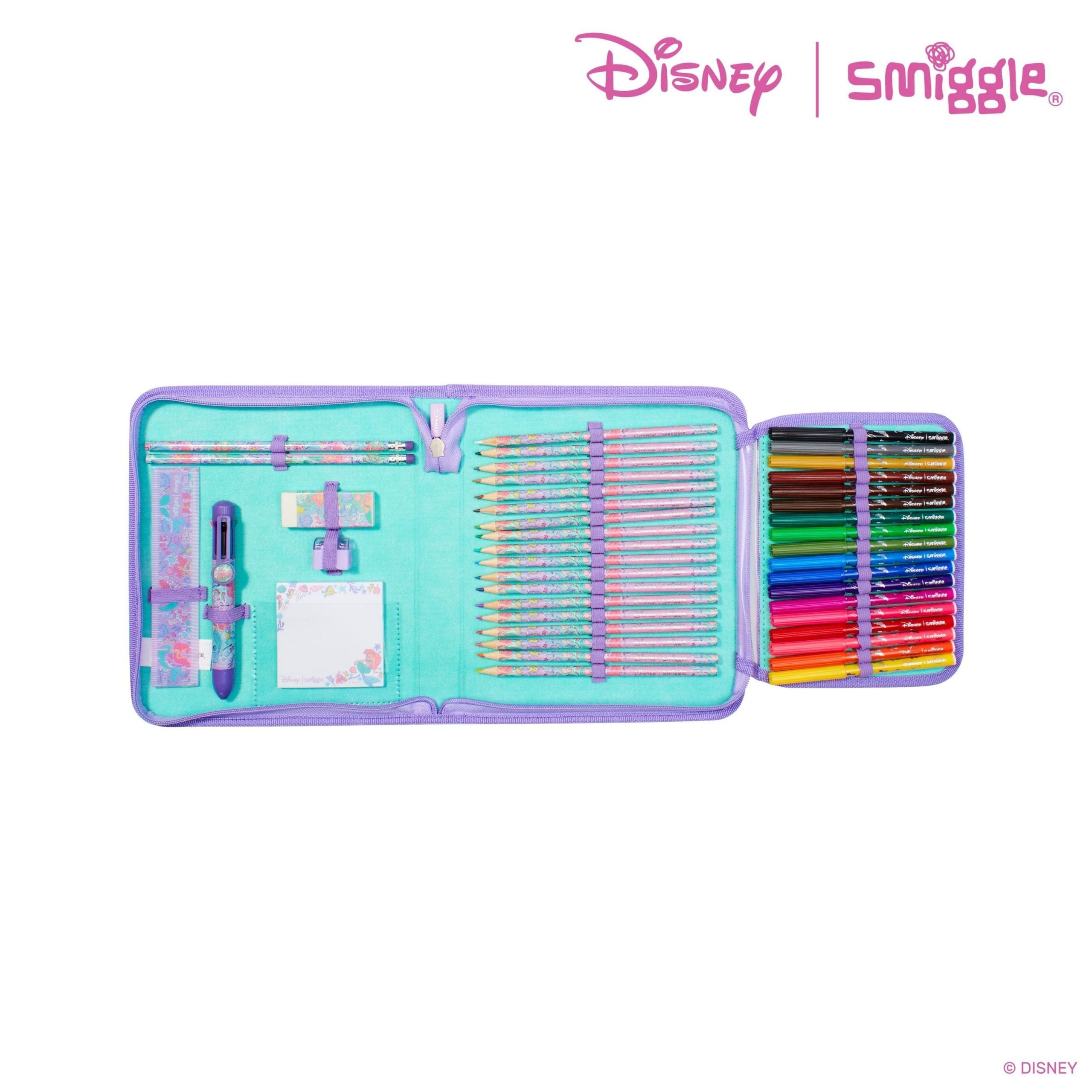 Smiggle - Disney Princess Federmäppchen und Buntstifte-Briefpapier-Set