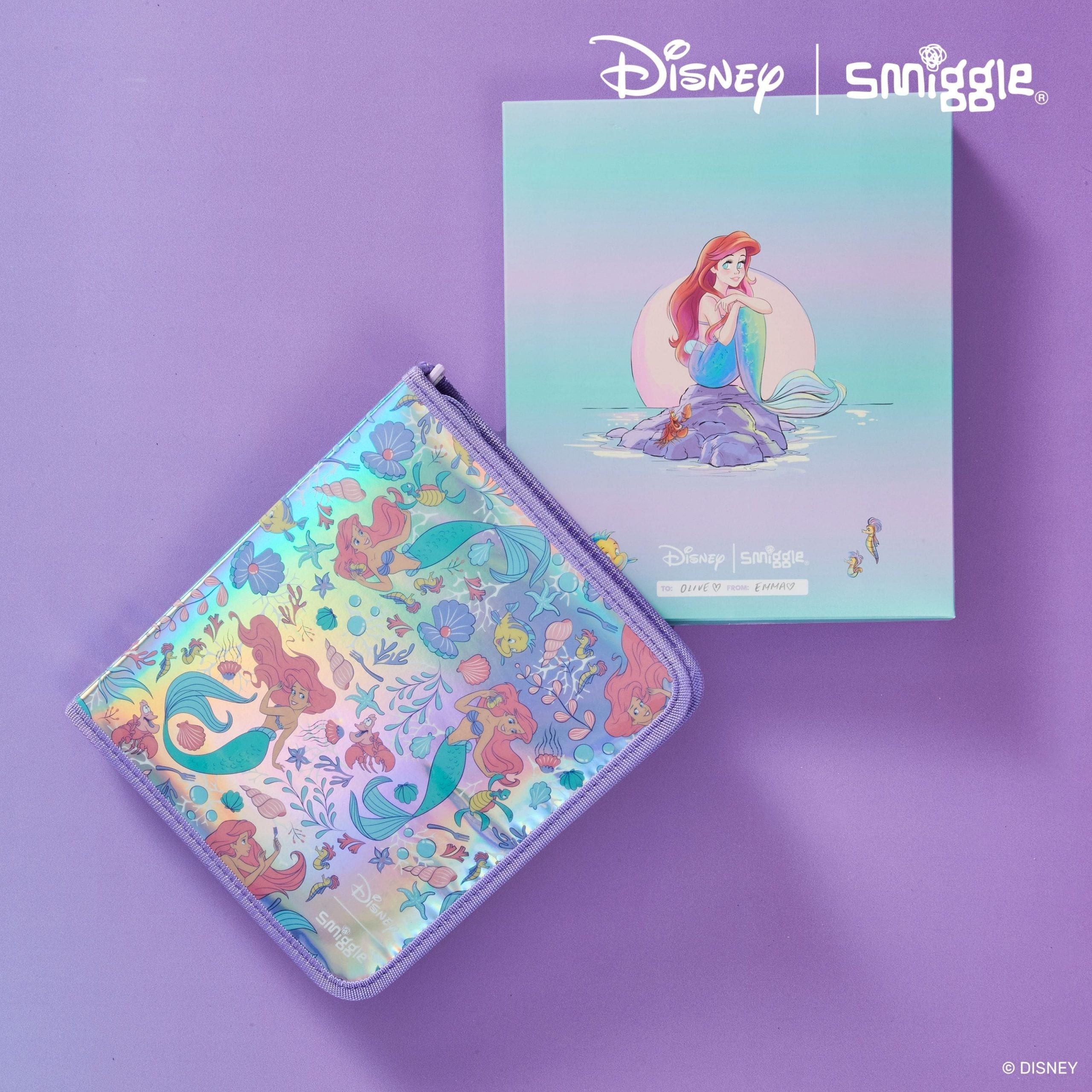 Smiggle - Disney Princess Federmäppchen und Buntstifte-Briefpapier-Set
