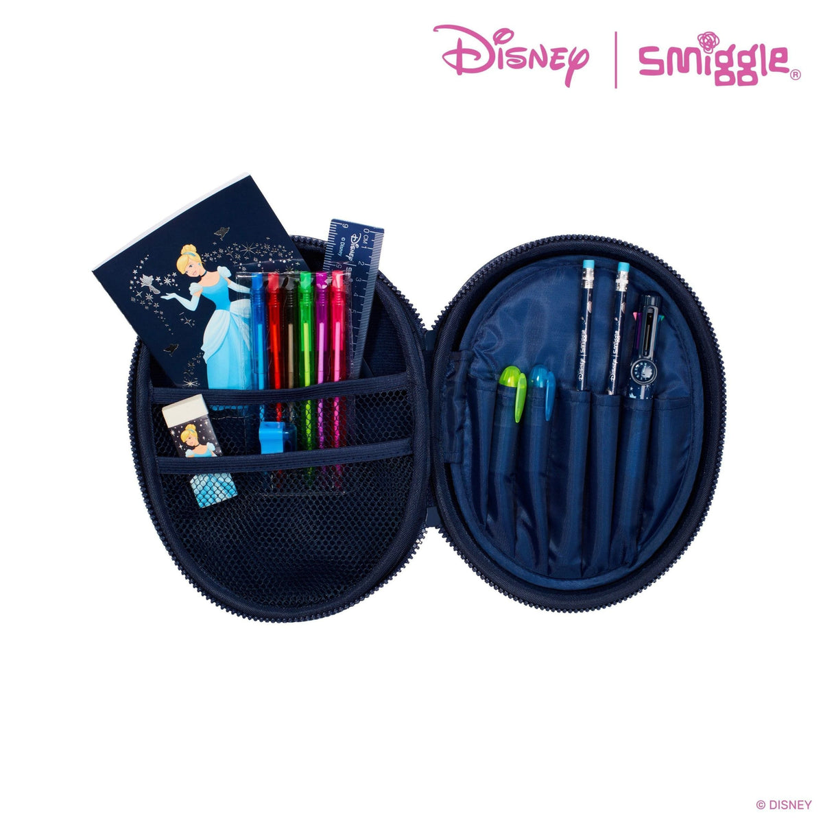 Smiggle – Disney Princess Cinderella Hardtop-Briefpapier-Set