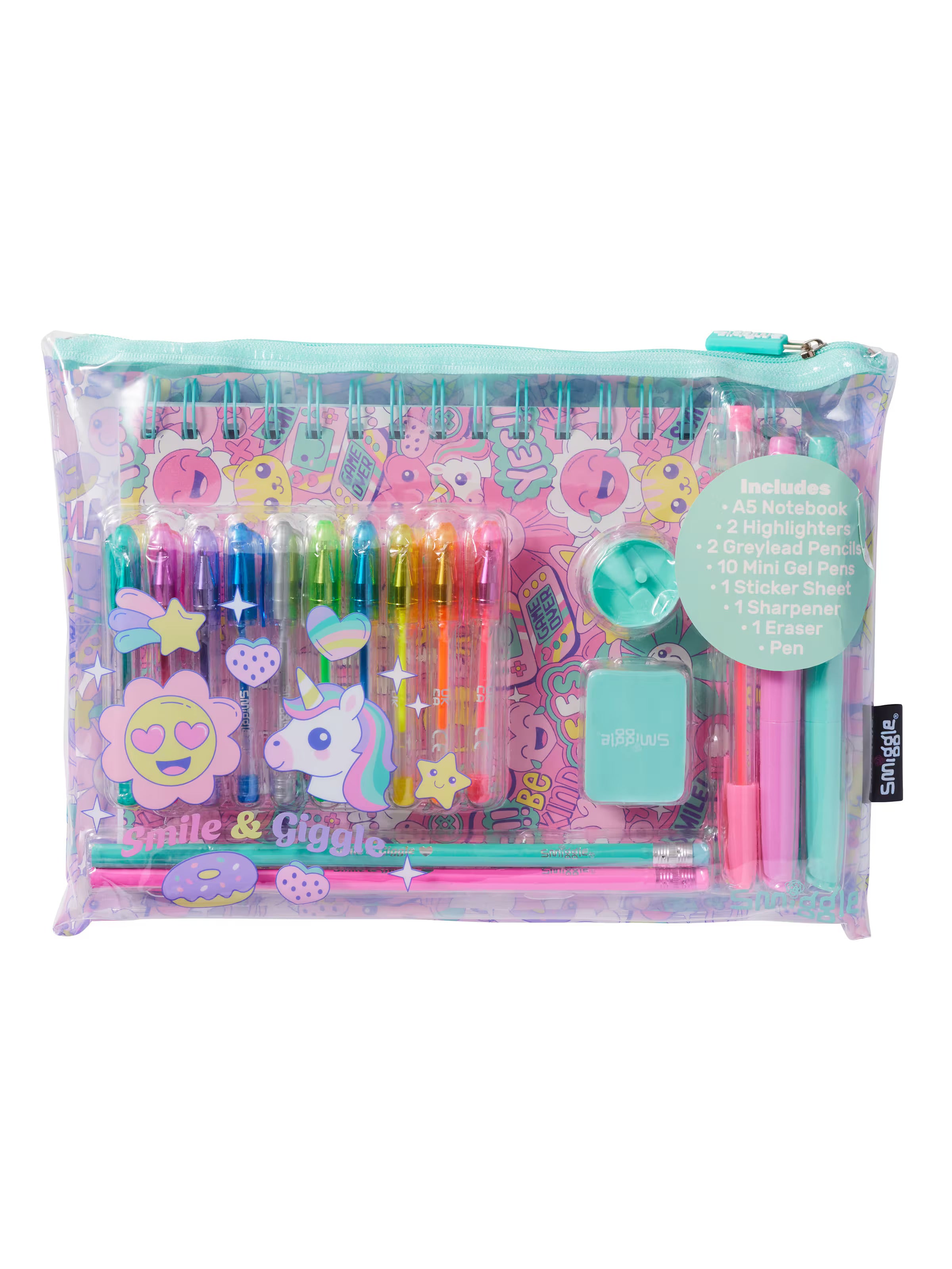 Smiggle – Episches A5-Notizbuch und Briefpapier-Set