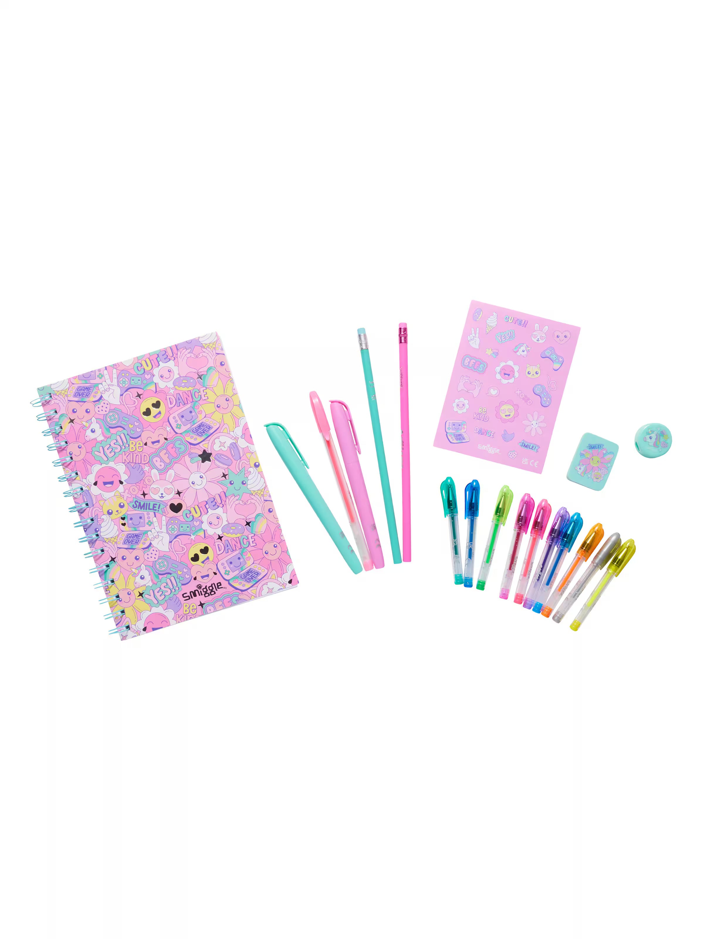 Smiggle – Episches A5-Notizbuch und Briefpapier-Set