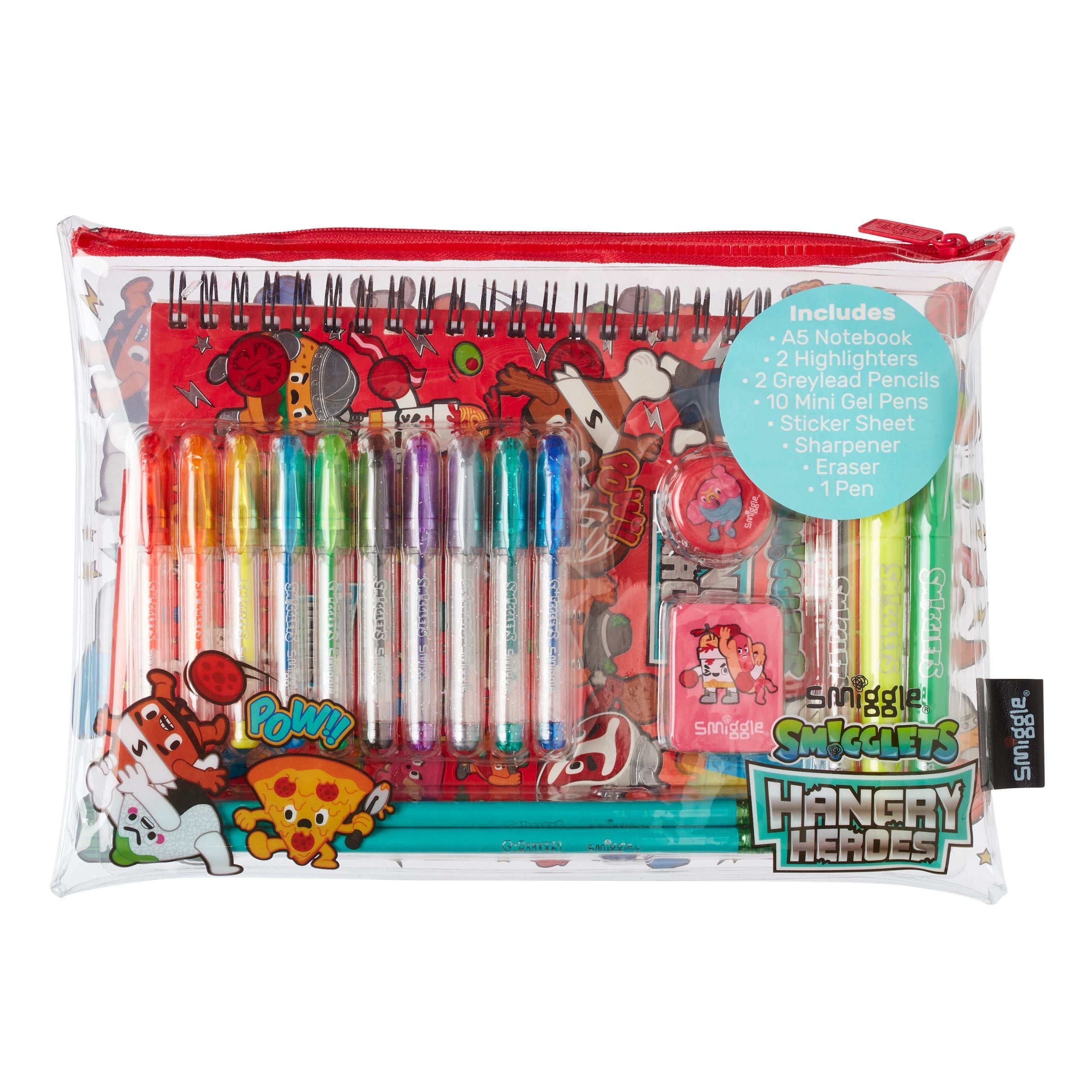 Smiggle – Essentials A5 Hangry Hereos Briefpapier-Set