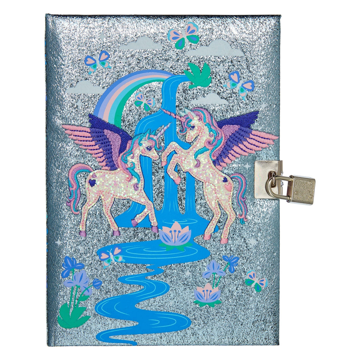 Smiggle – Far Away Unicorns A5-Notizbuch mit Verschluss