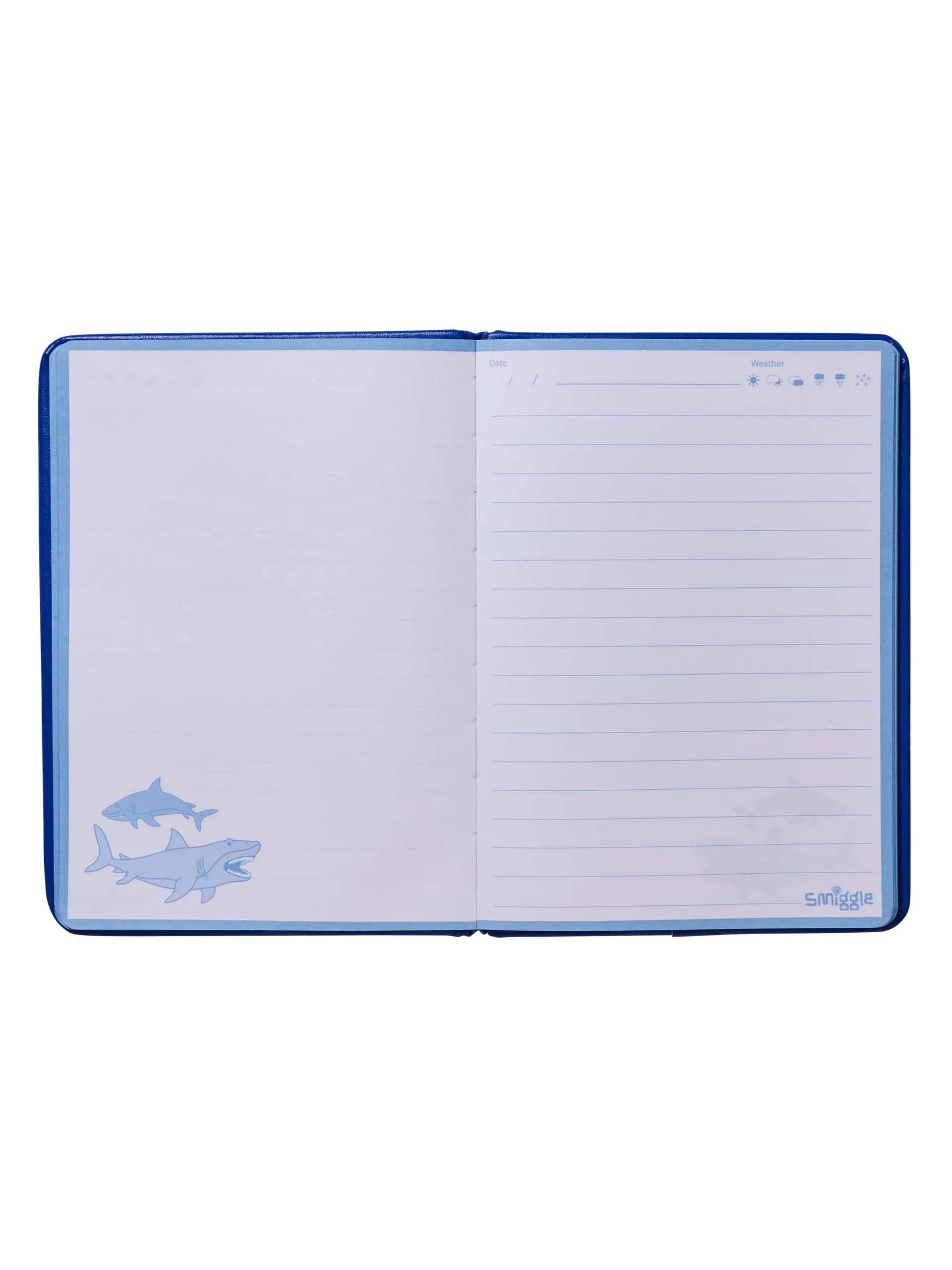 Smiggle - Float Animated Shark Patterned A5-Notizbuch