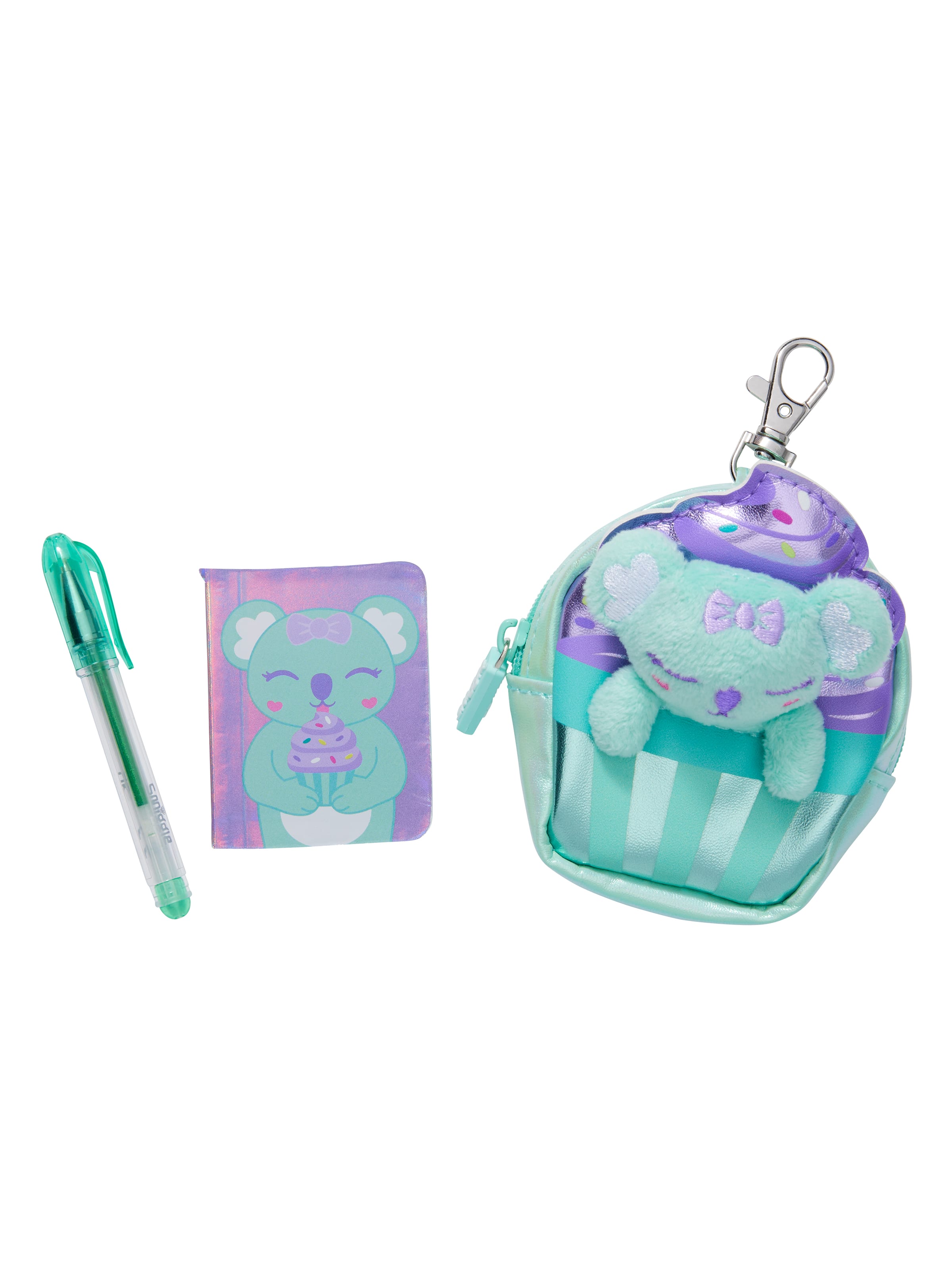 Smiggle - Fluffy Daydream Mini Kalem ve Not Defterli Anahtarlık