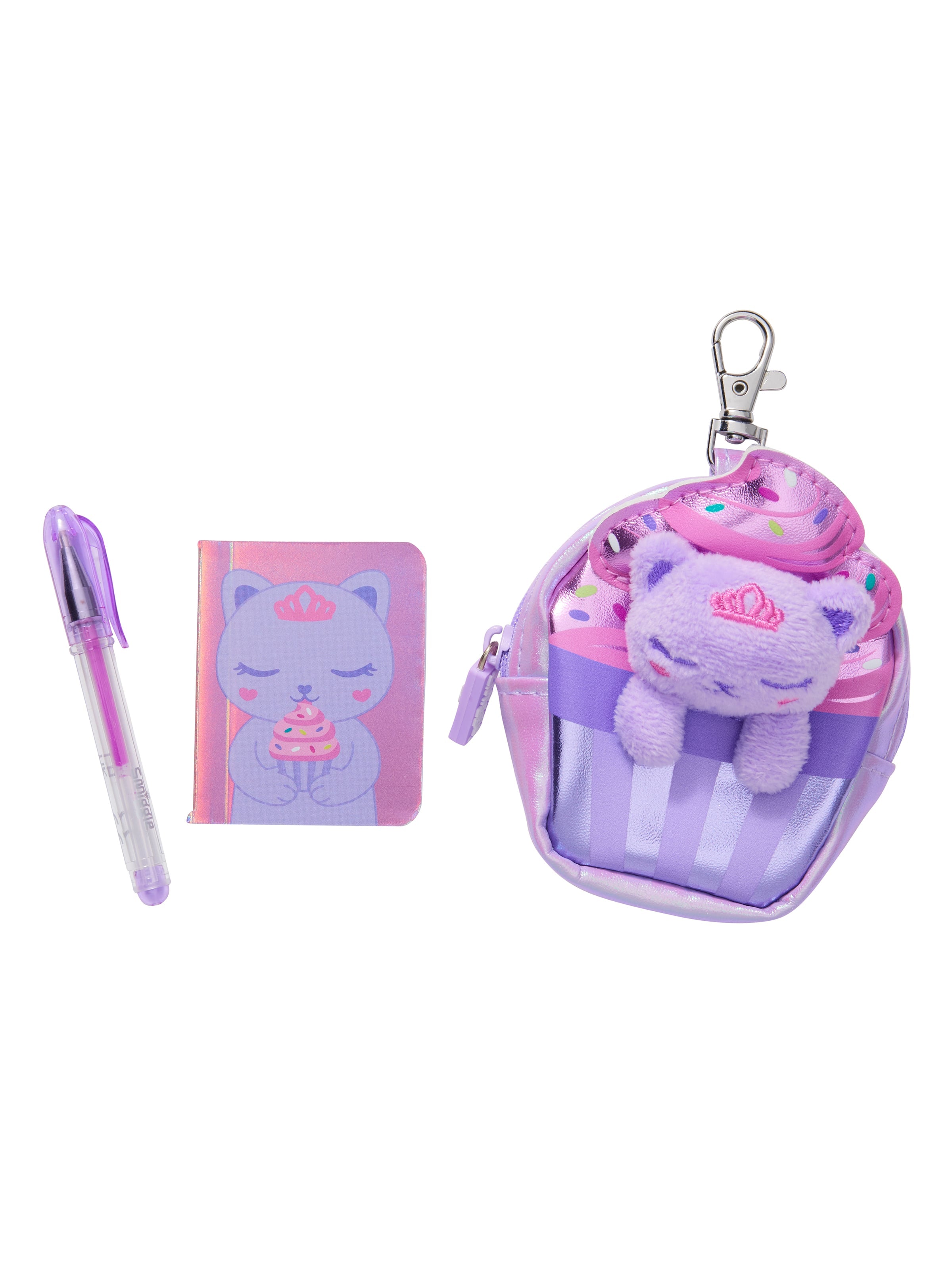 Smiggle - Fluffy Daydream Mini Kalem ve Not Defterli Anahtarlık