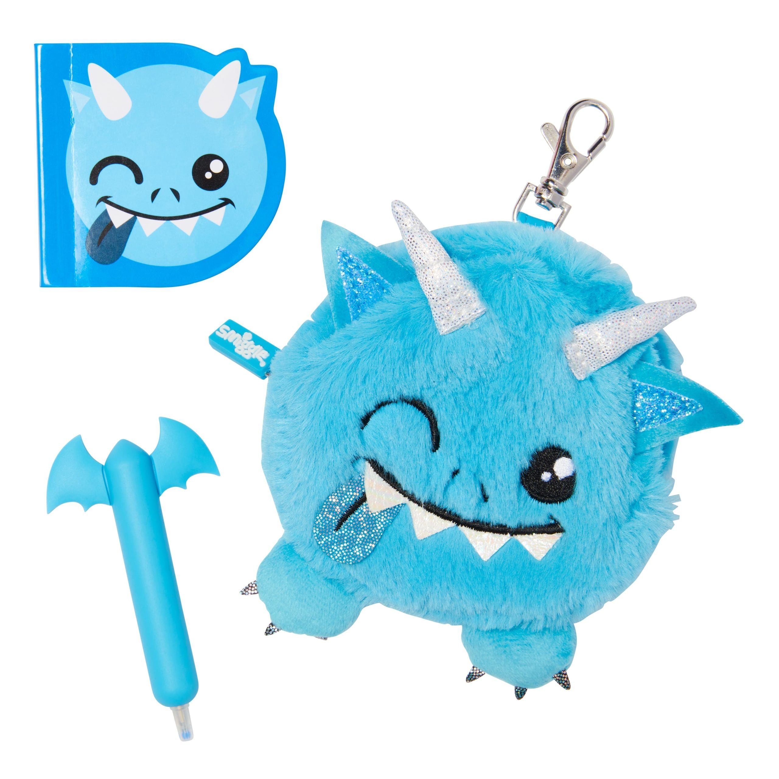 Smiggle – Flauschige Minitasche mit Notizblock und Stift