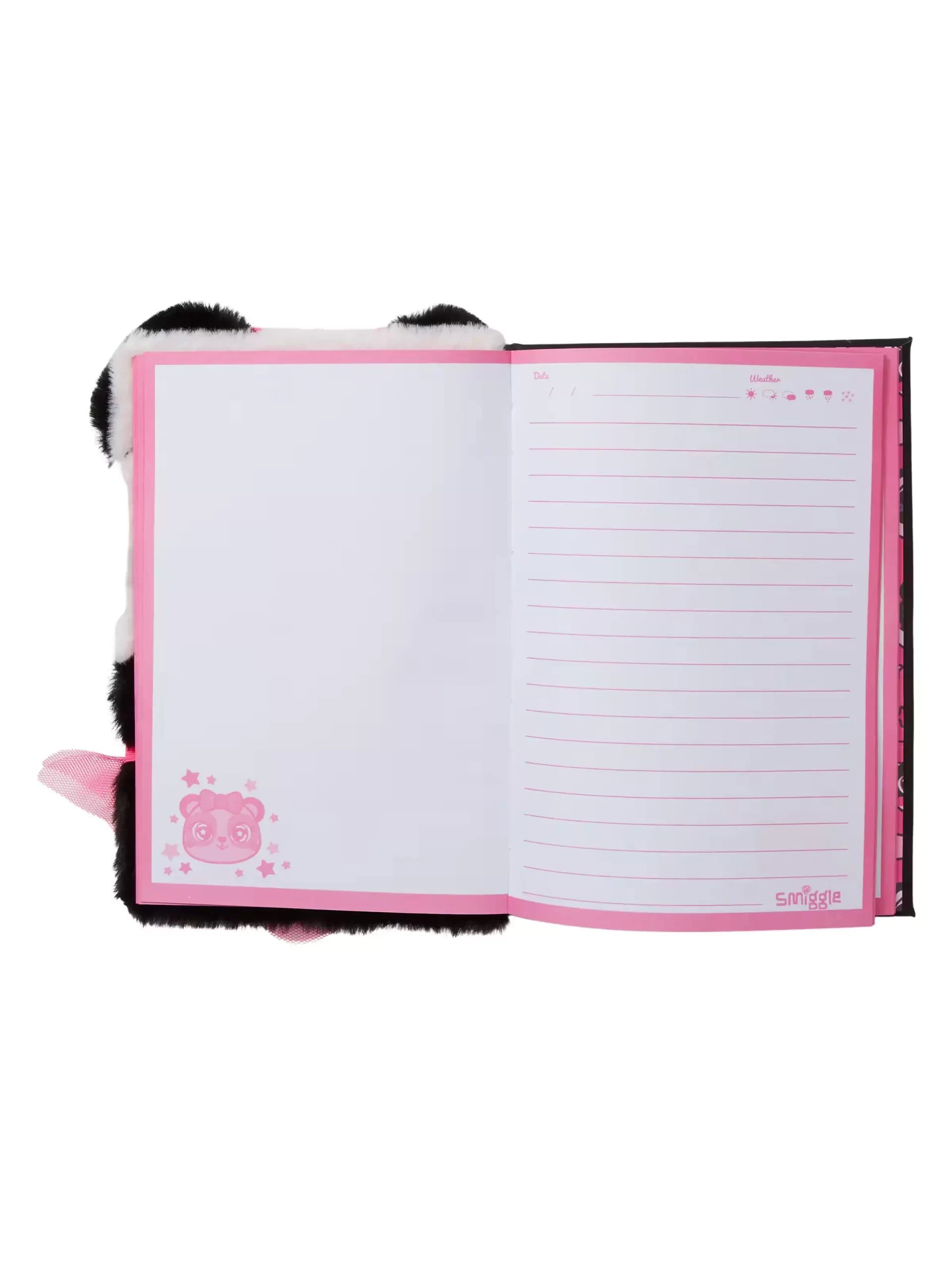 Smiggle – Flauschiges Plüsch-Tagebuch und Notizbuch im A5-Format
