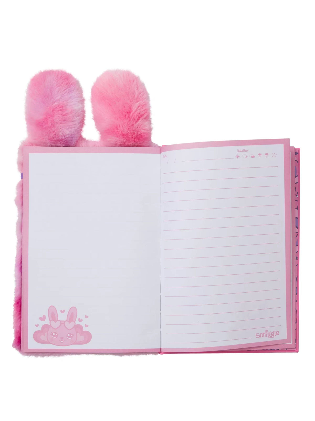 Smiggle – Flauschiges Plüsch-Tagebuch und Notizbuch im A5-Format