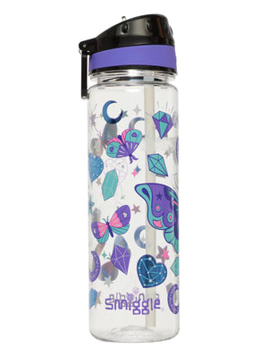 Smiggle - Fly High BPA-freie 650-ml-Wasserflasche mit Strohhalm