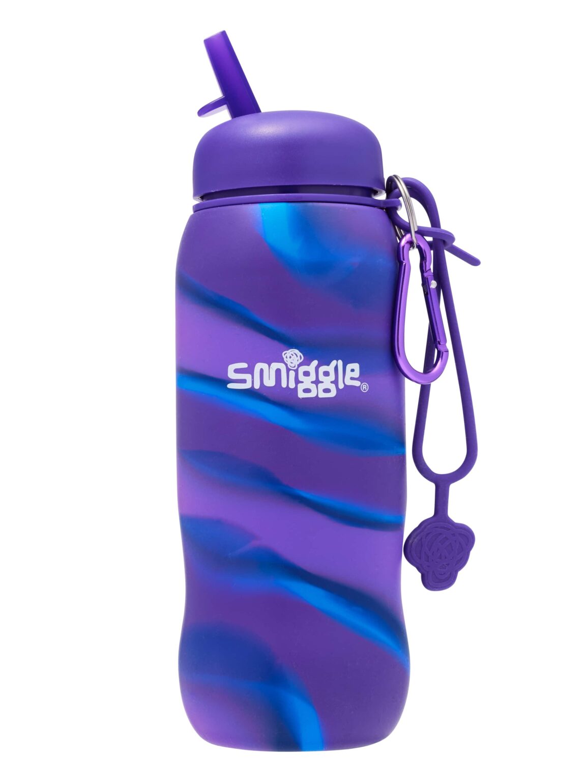 Smiggle – Freestyle 630 ml Wasserflasche mit faltbarem Strohhalm