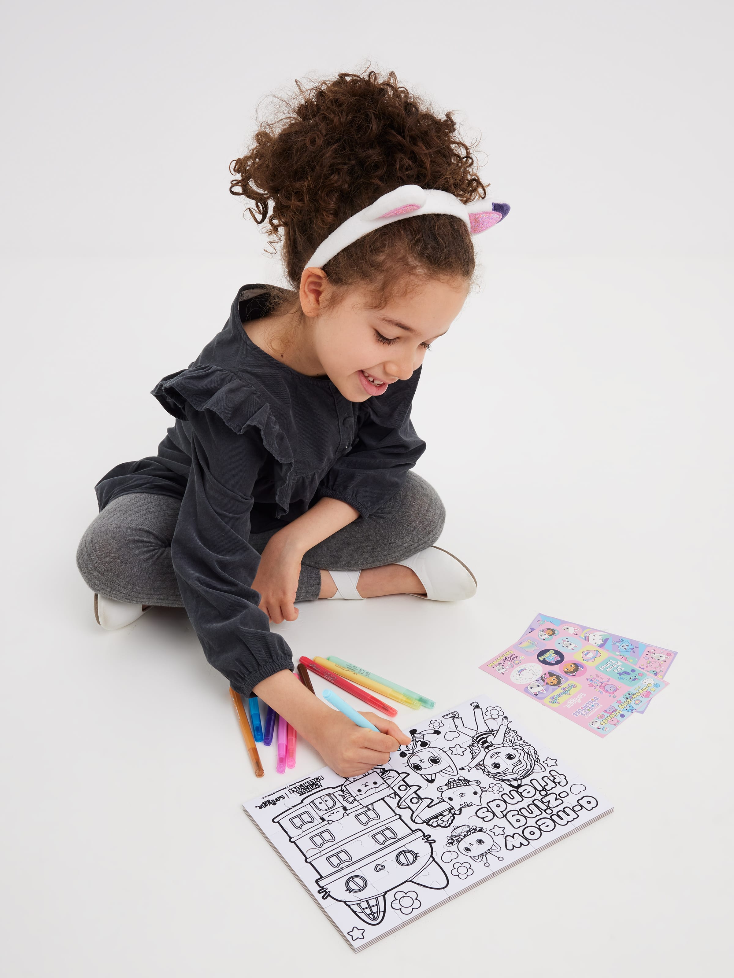 Smiggle – Gabbys Puppenhaus-Puzzle- und Kunst-Briefpapier-Set