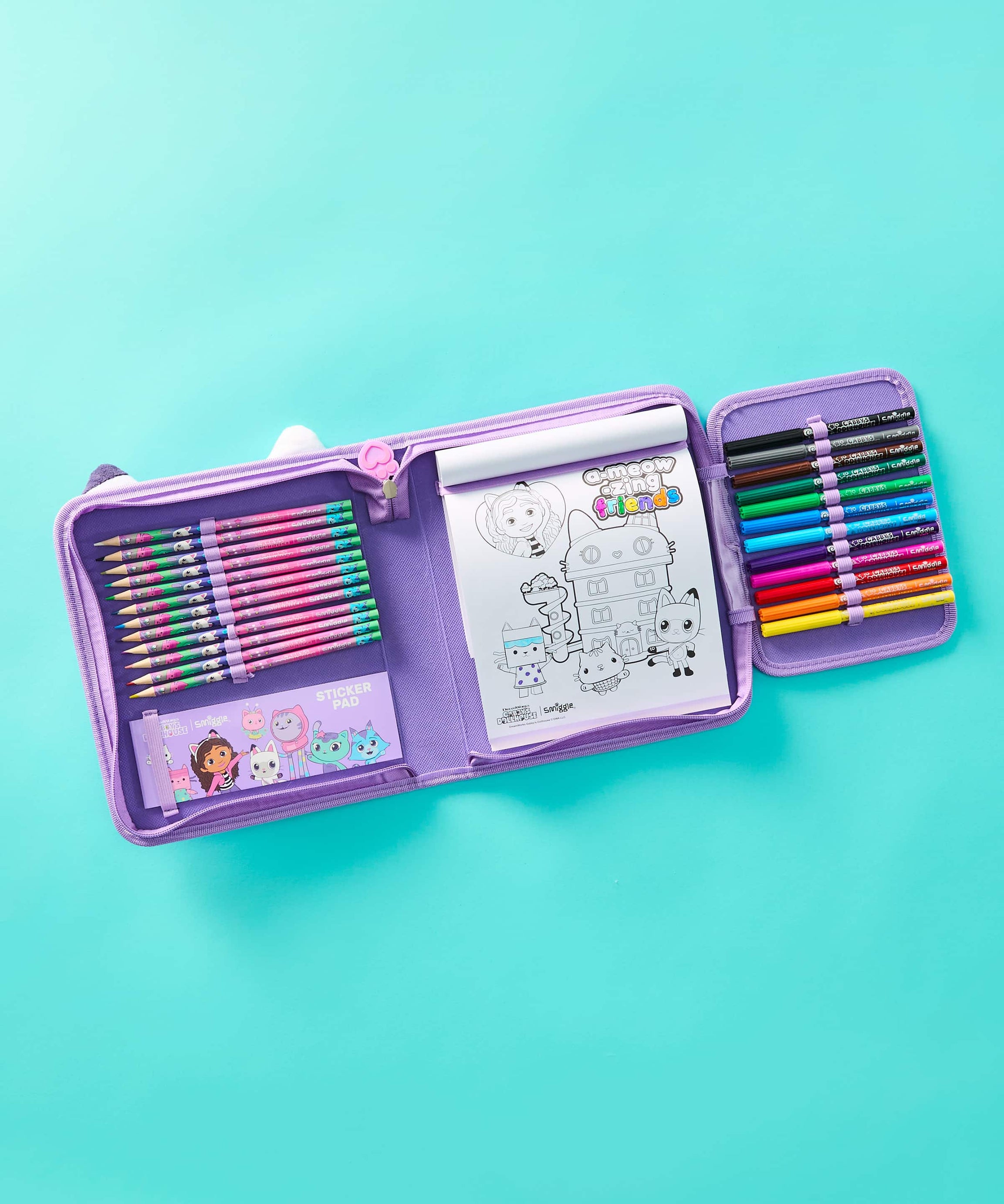 Smiggle - Gabbys Dollhouse Federmäppchen und Schreibwarenset