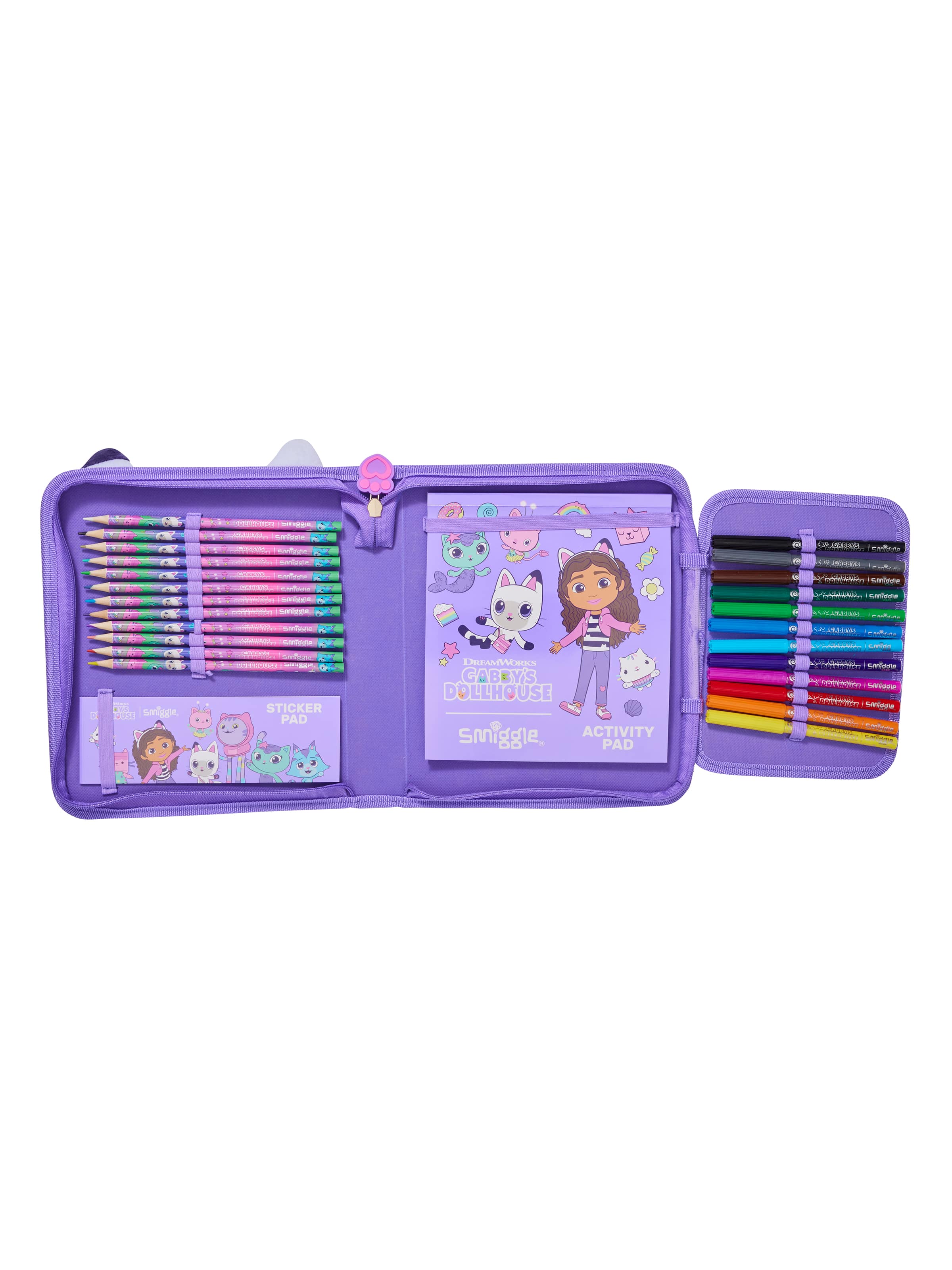 Smiggle - Gabbys Dollhouse Federmäppchen und Schreibwarenset