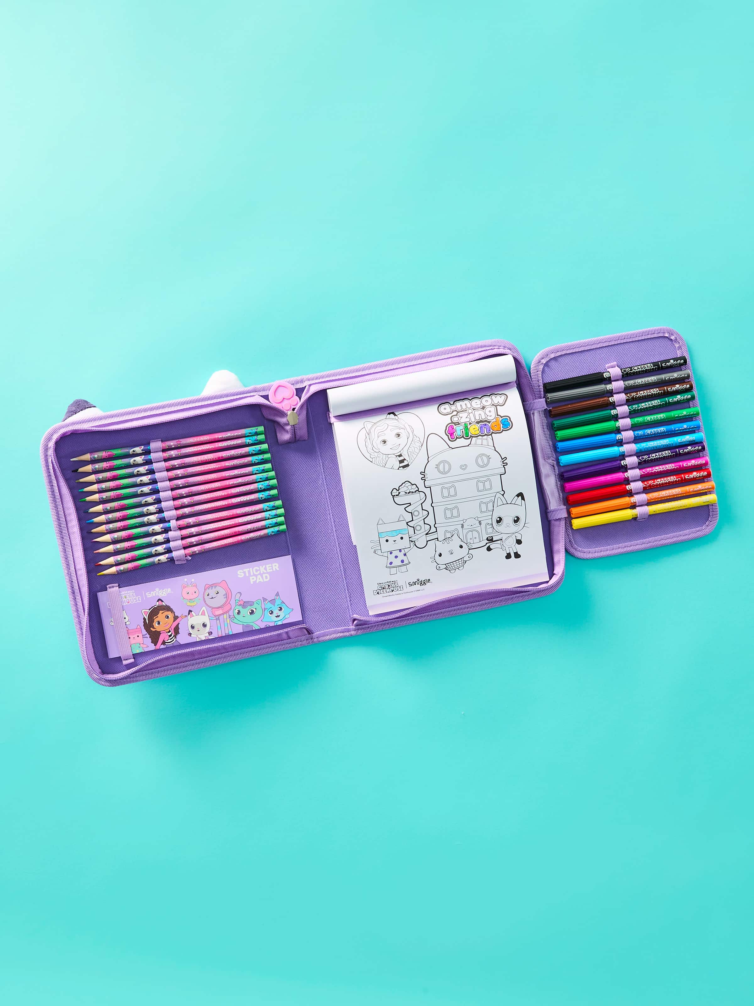 Smiggle - Gabbys Dollhouse Federmäppchen und Schreibwarenset