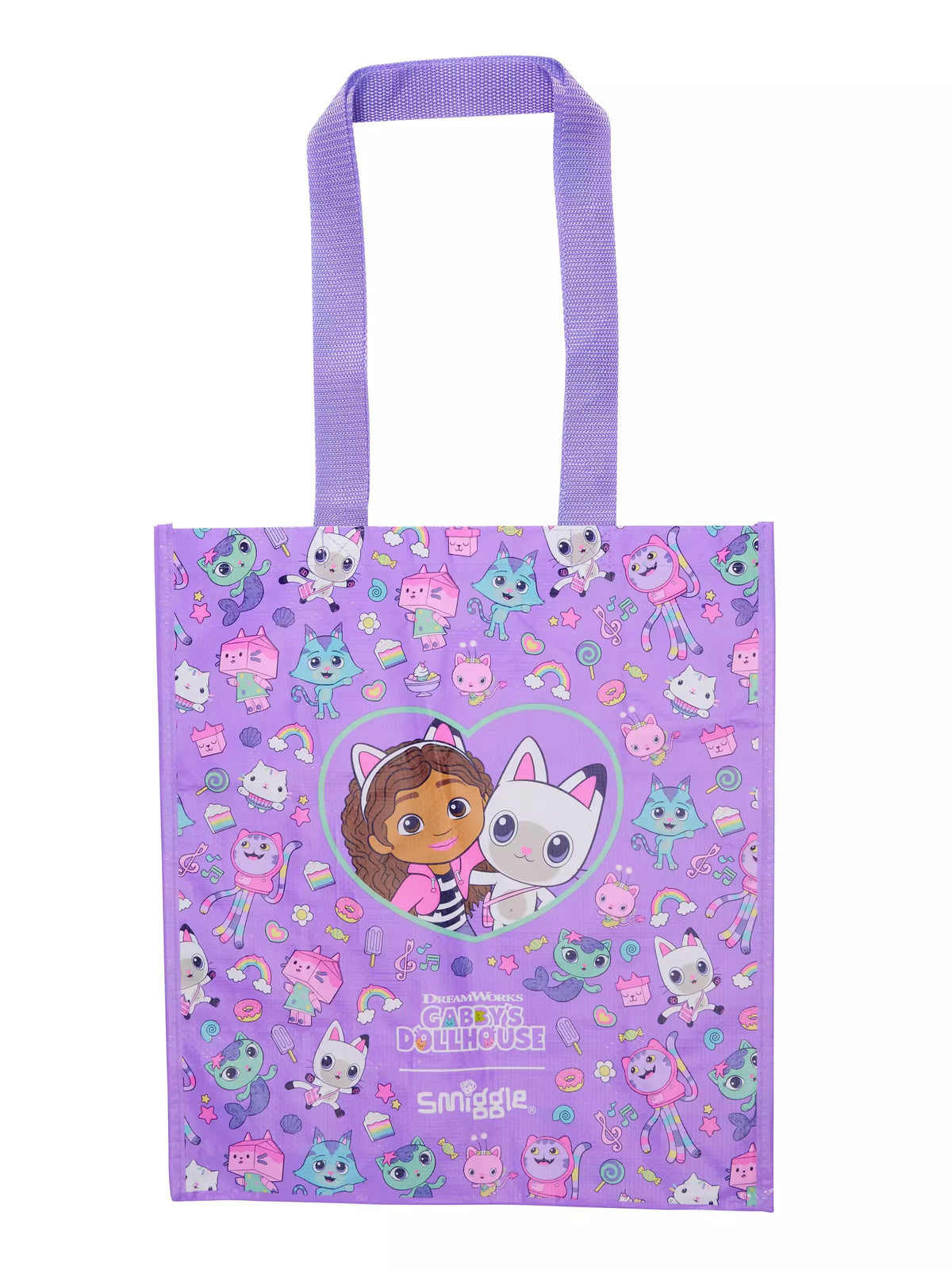 Smiggle – Gabbys Dollhouse mittelgroße wiederverwendbare Tragetasche