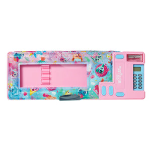 Smiggle – Galaxy Cheerful Animals Pop Out Automatisches Federmäppchen mit Taschenrechner