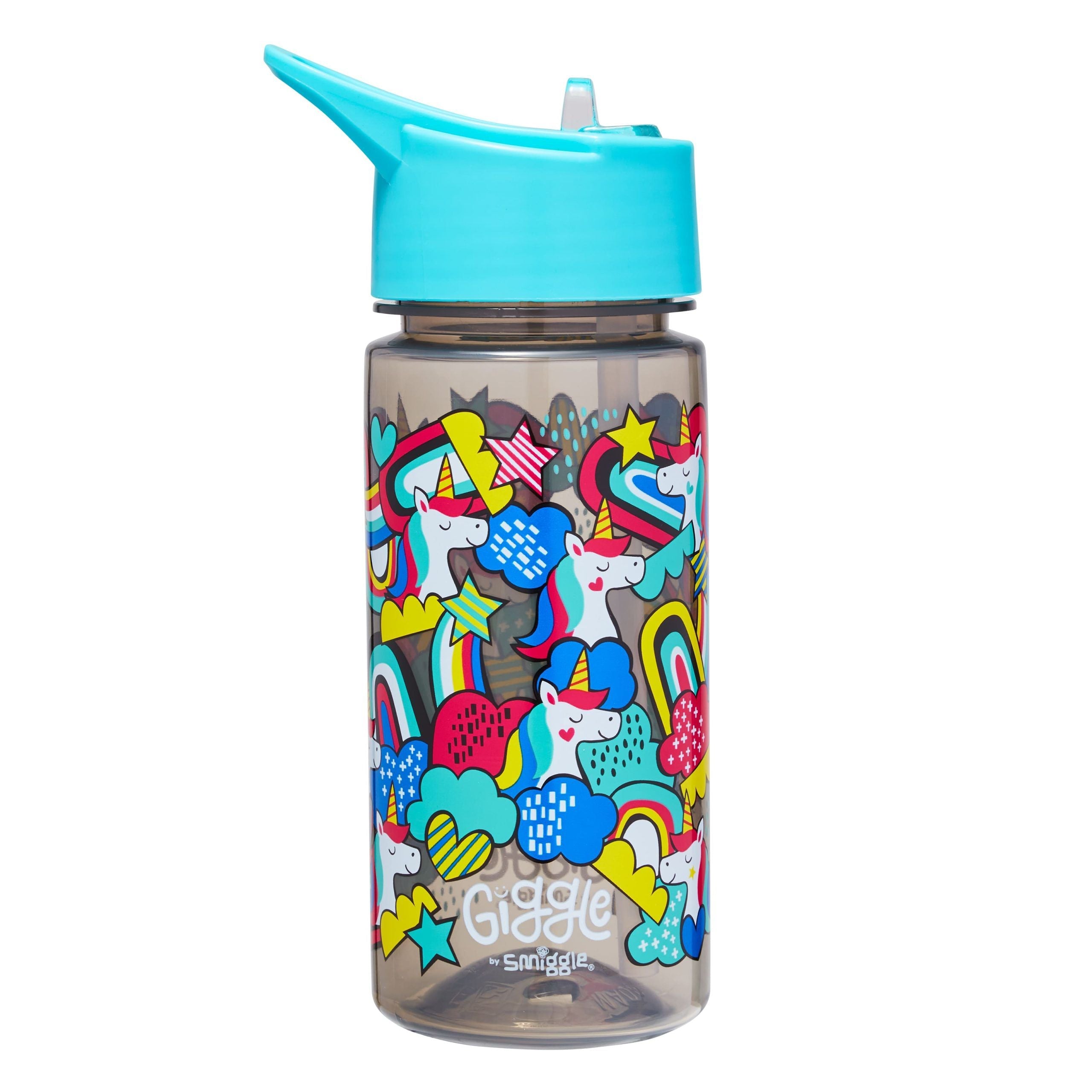 Smiggle – Giggle 450 ml automatischer Trinker mit Strohhalm