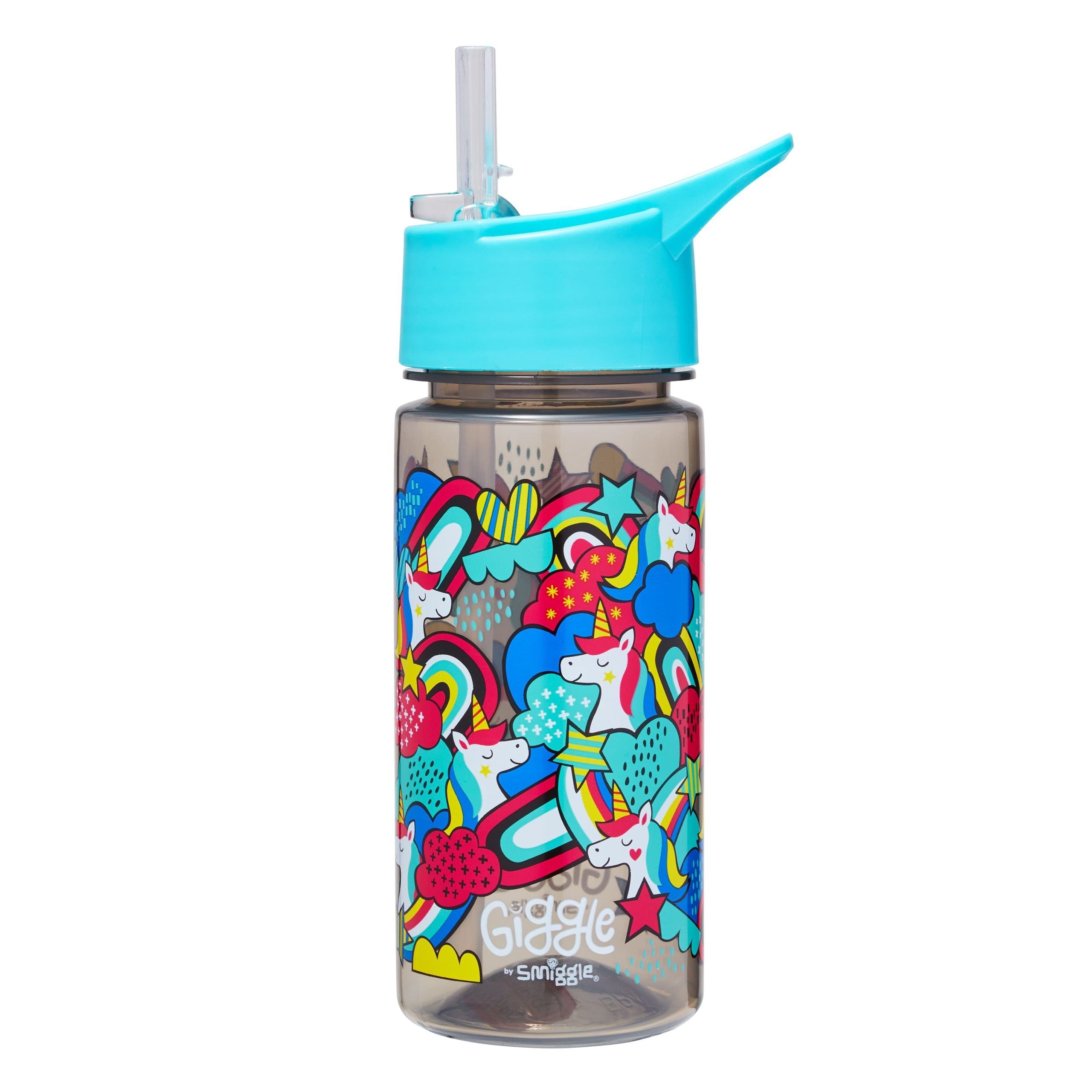Smiggle – Giggle 450 ml automatischer Trinker mit Strohhalm