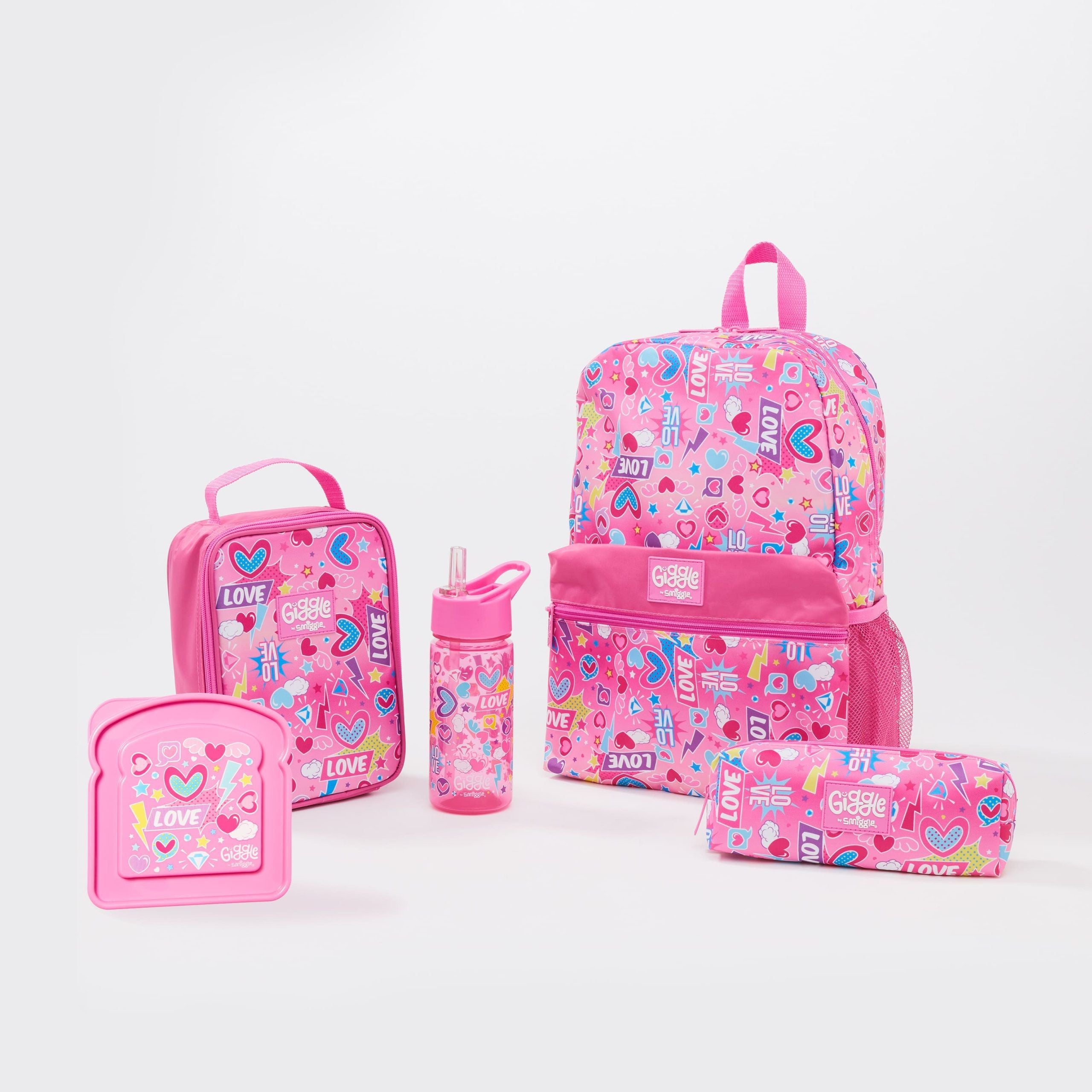 Smiggle - Giggle Schultaschen-Set mit Lunchbox