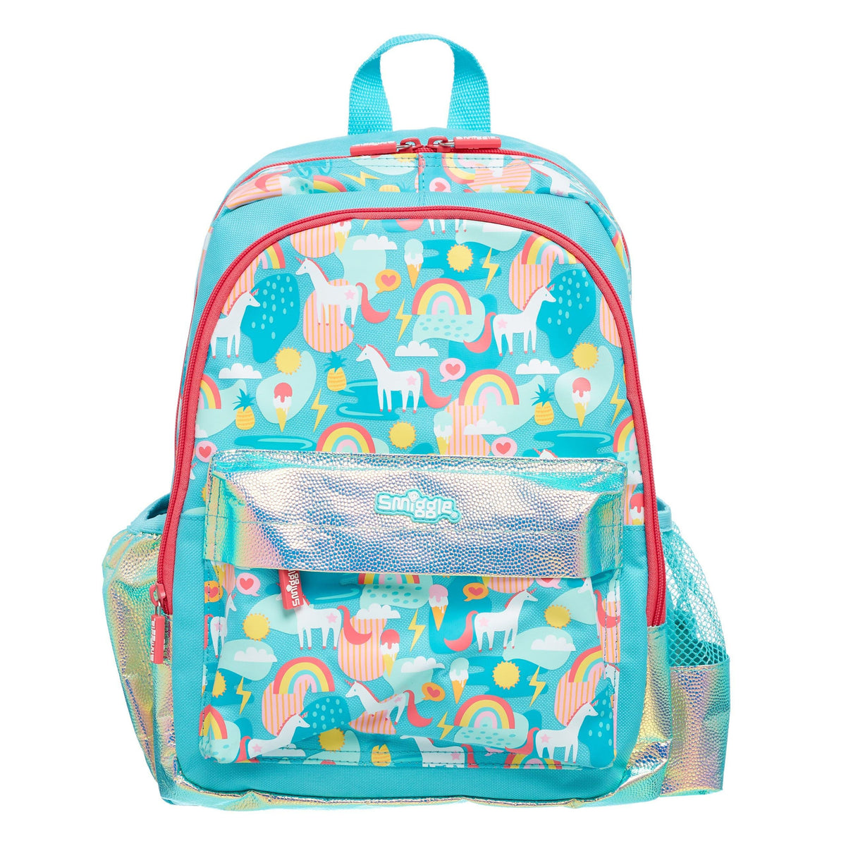 Smiggle - Go Junior Blauer Einhorn-Rucksack