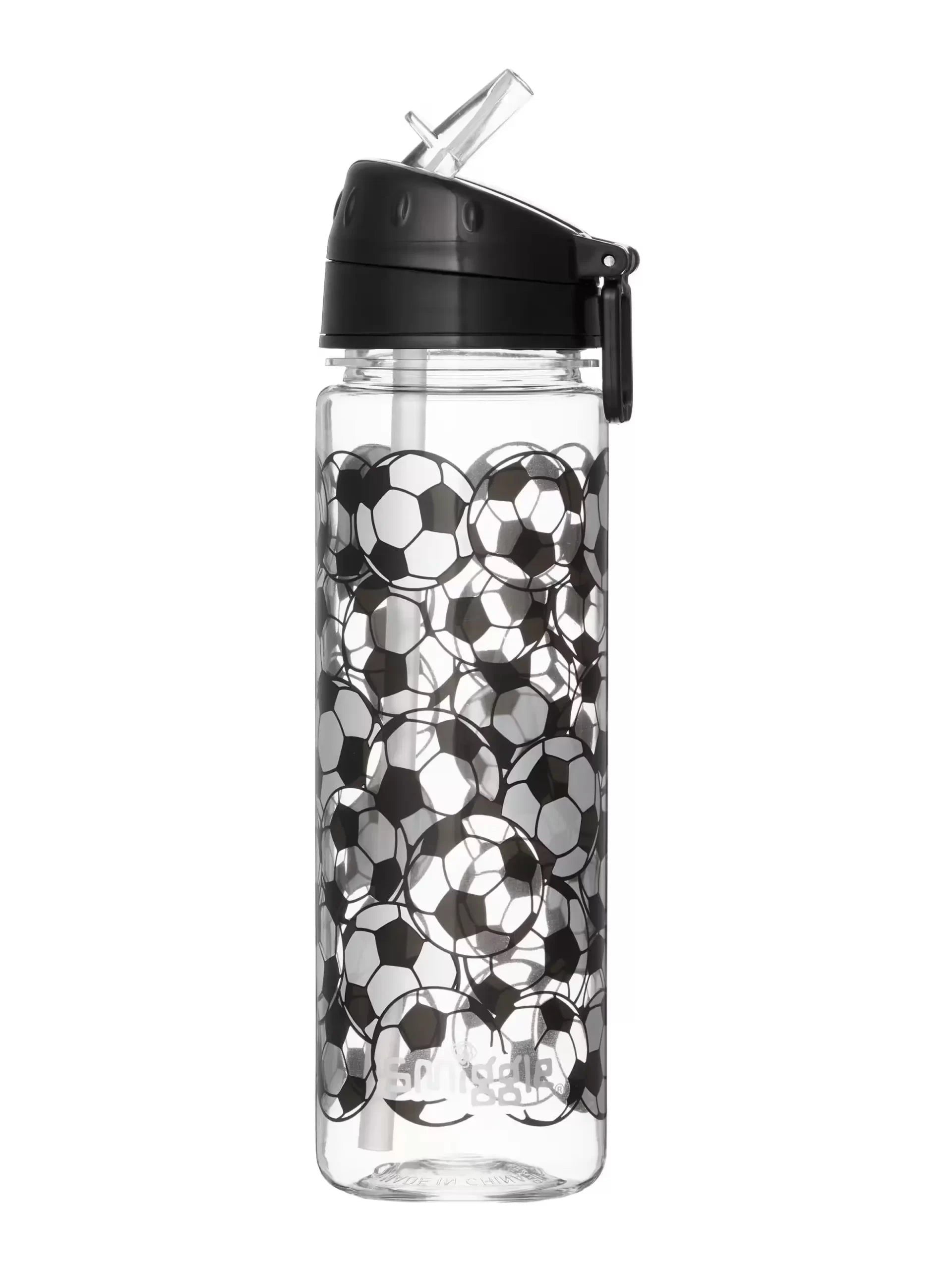 Smiggle – Goal 650 ml BPA-freie Wasserflasche mit Strohhalm