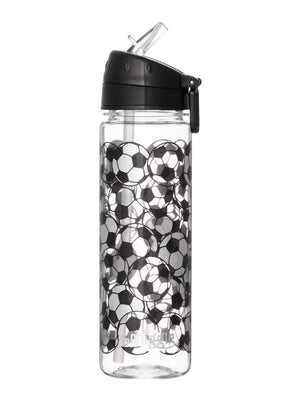 Smiggle – Goal 650 ml BPA-freie Wasserflasche mit Strohhalm