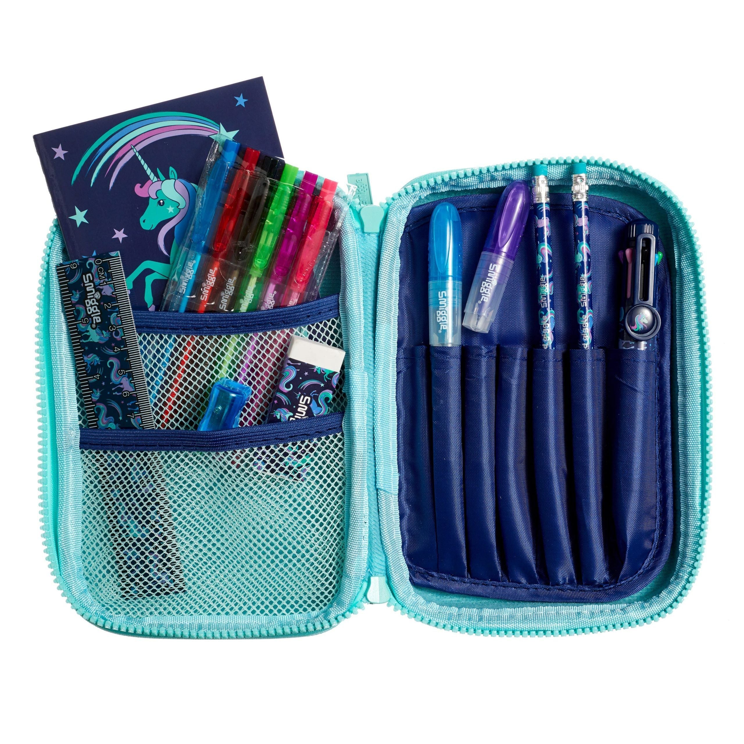 Smiggle – Good Vibes Unicorn Hardtop-Briefpapier-Set