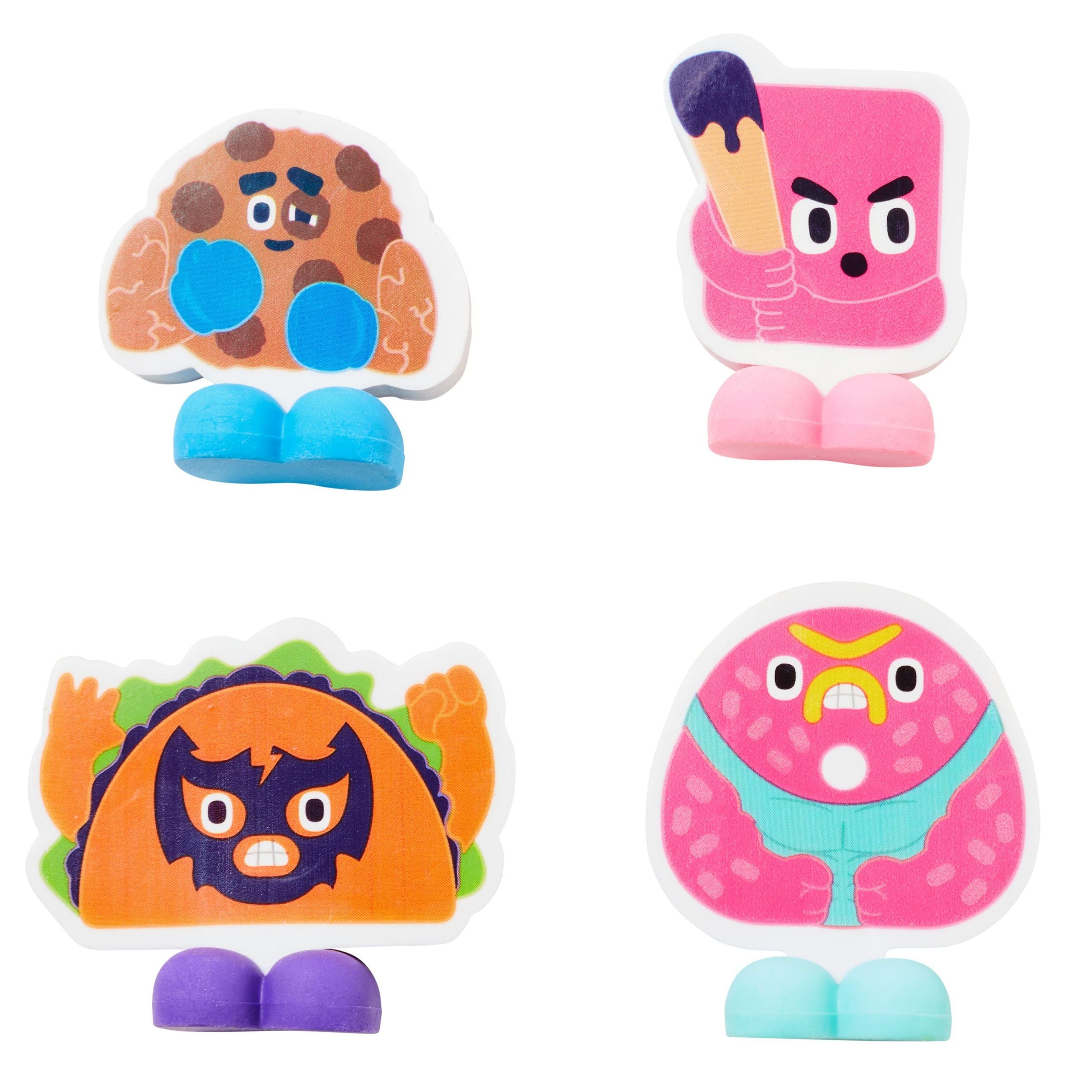 Smiggle – Hangry Heroes Radiergummi-Paket X4