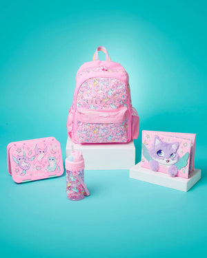 Smiggle – Happy Tales BPA-freie 400 ml versteckte Wasserflasche mit Strohhalm