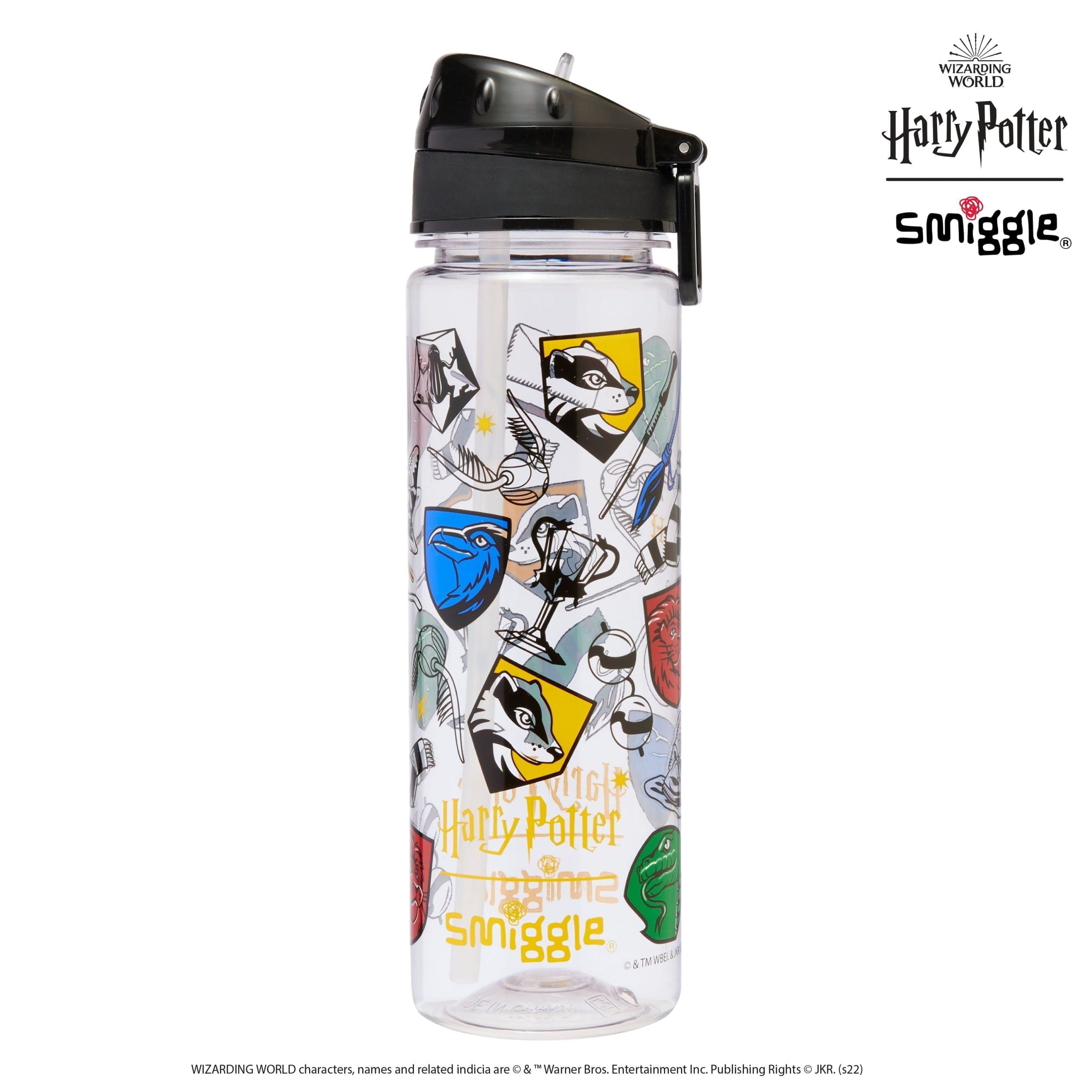 Smiggle - Harry Potter 650ML BPA-freie Trinkflasche mit Strohhalm