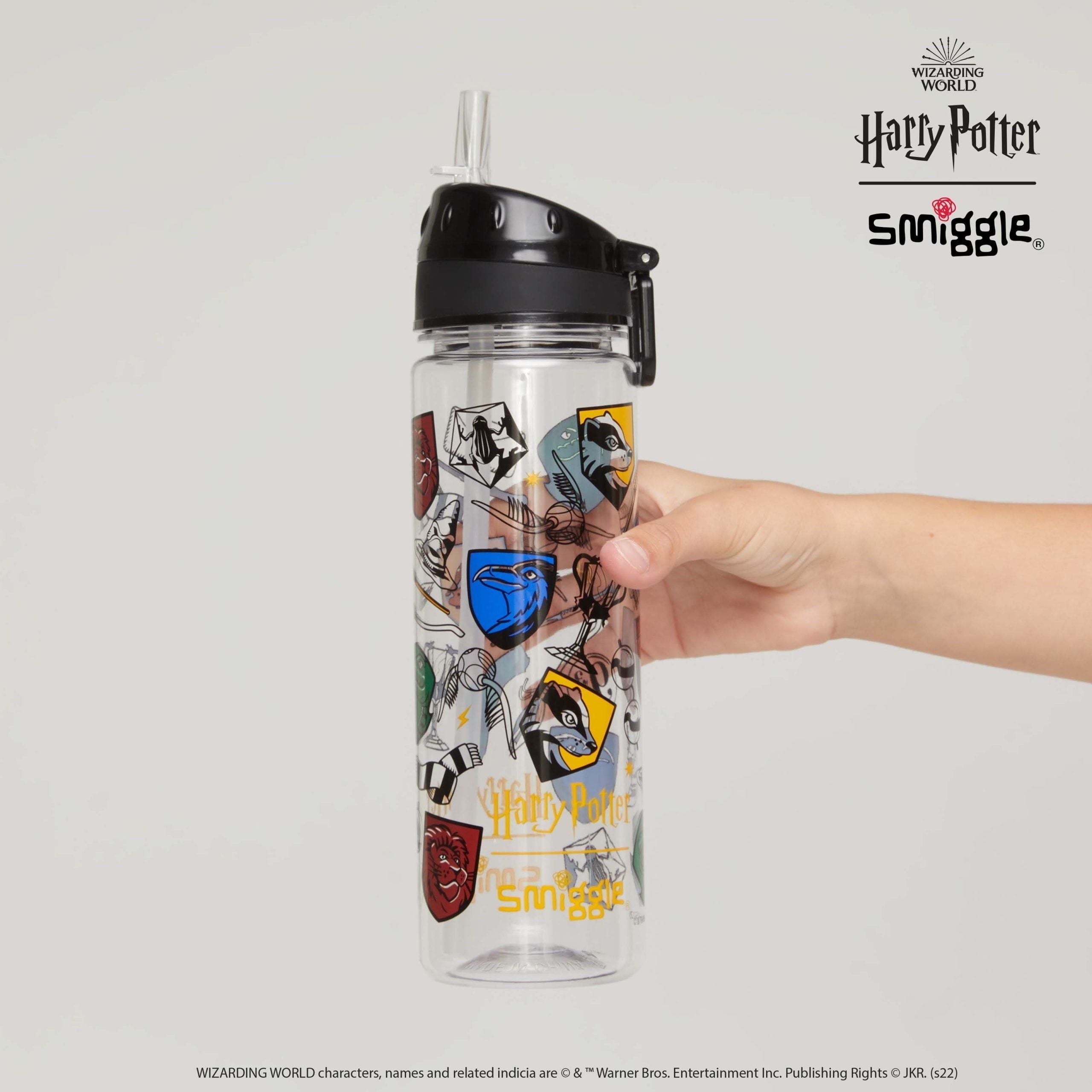 Smiggle - Harry Potter 650ML BPA-freie Trinkflasche mit Strohhalm