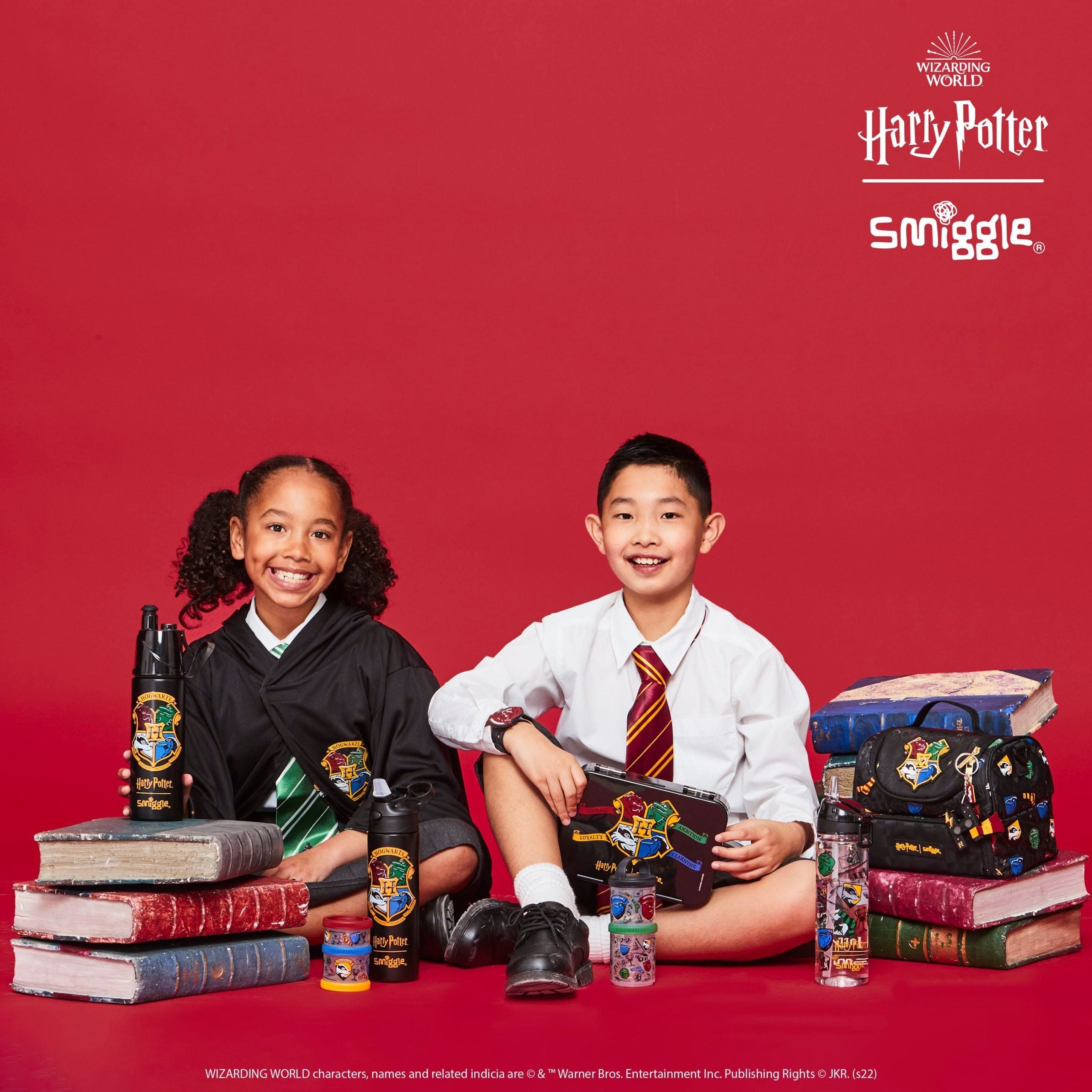 Smiggle - Harry Potter 650ML BPA-freie Trinkflasche mit Strohhalm