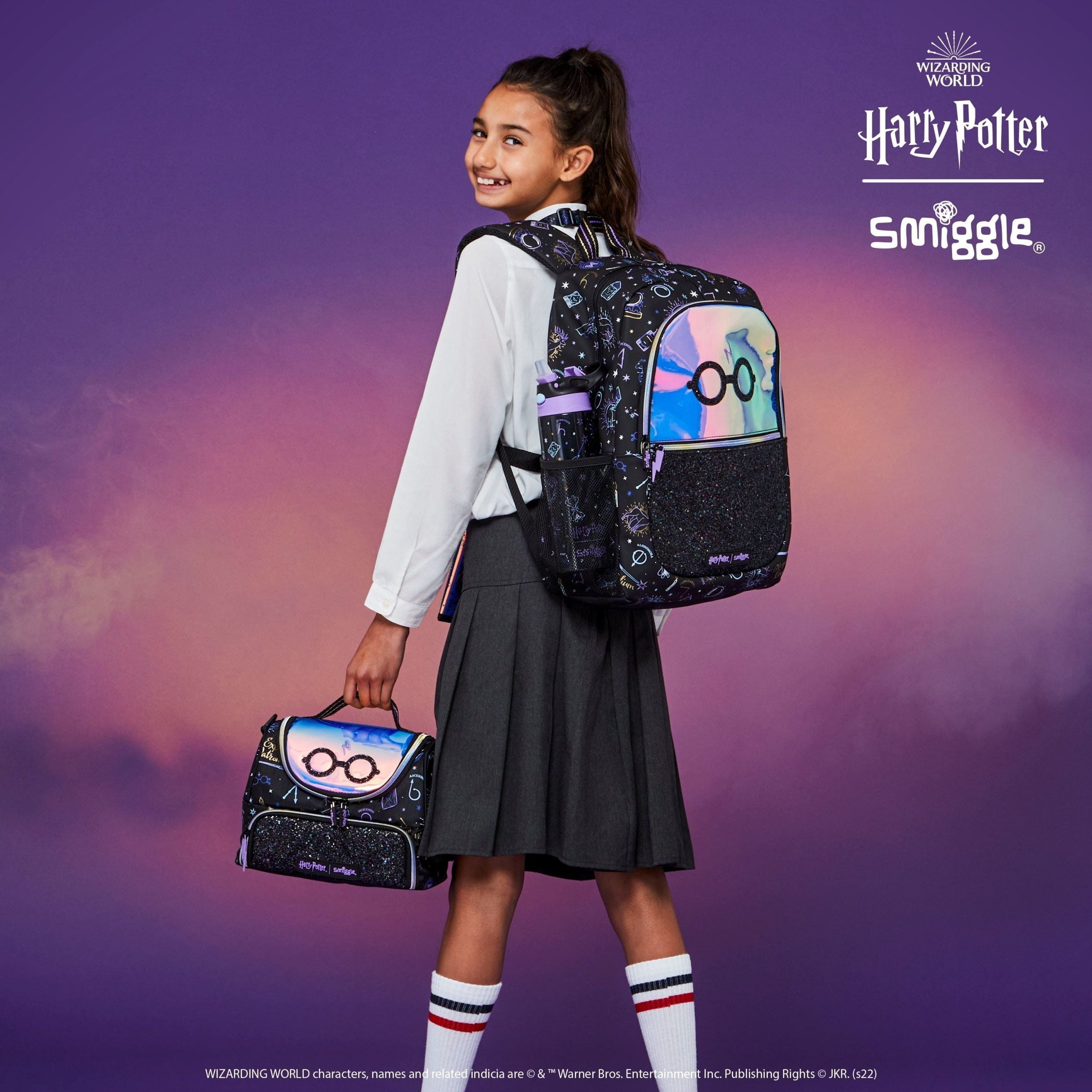 Smiggle – Harry Potter Doppeldecker-Lunchbox mit Kleiderbügel