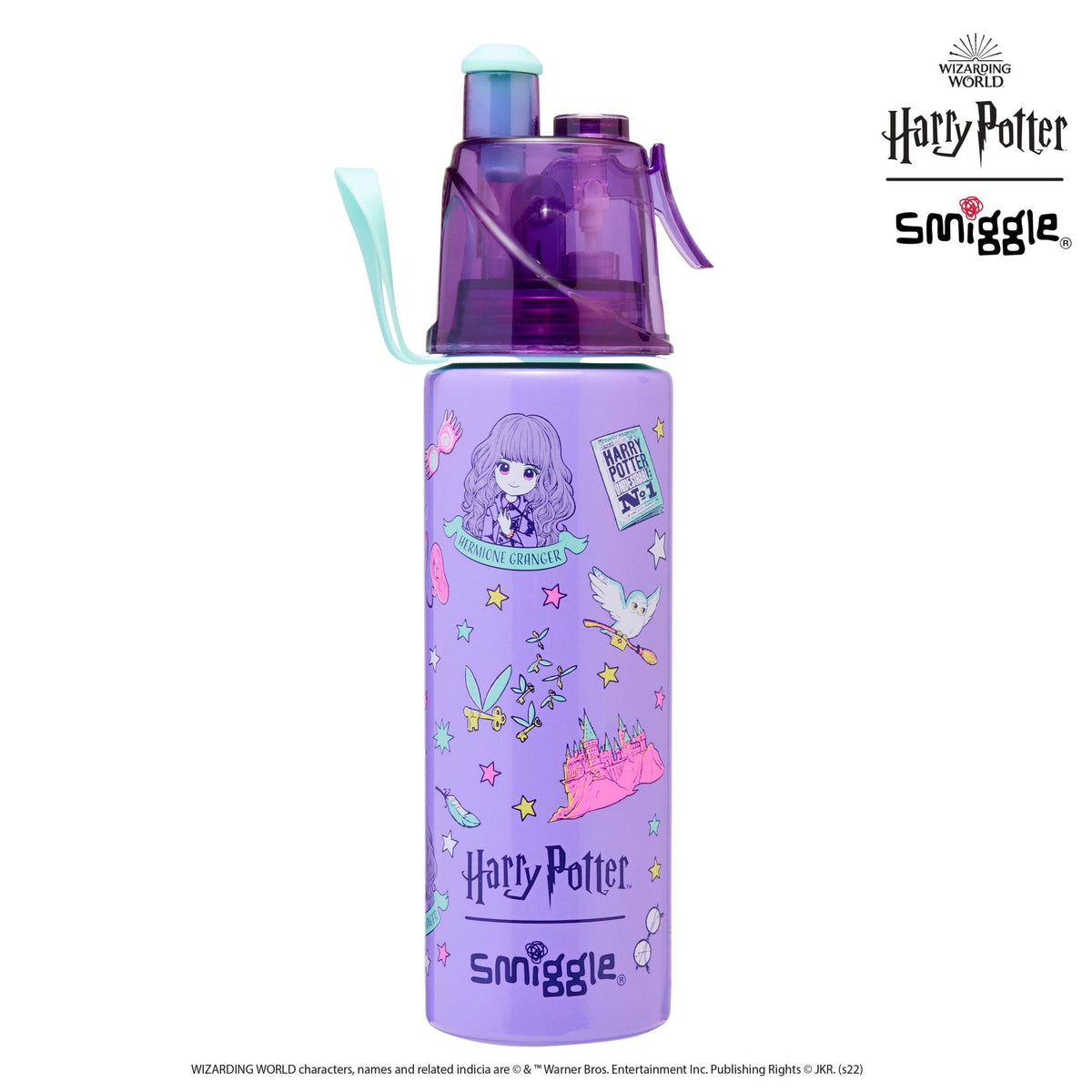 Smiggle – Harry Potter 500 ml Stahlflasche mit Wasserspray